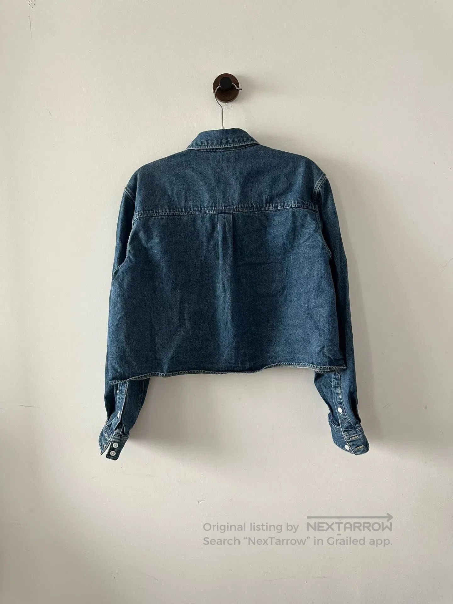 Celine Celine Blue Denim Cropped Shirt. Size S / US 4 / IT 40 - 2 Thumbnail