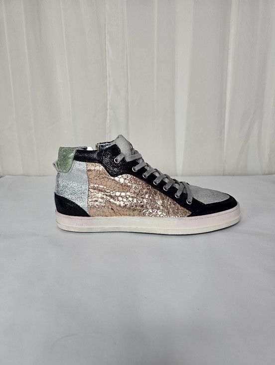 P448 P448 Love Mid-Top Sneaker Metallic Rose Gold Silver Glitter Size US 11 / IT 41 - 1 Thumbnail