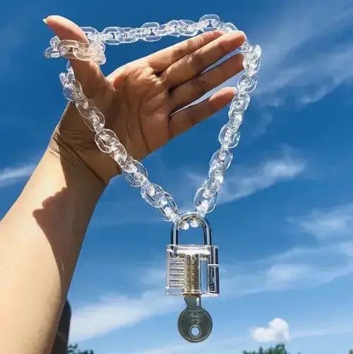 Other Acrylic Chain Lock Pendant Necklace Size ONE SIZE - 1 Thumbnail