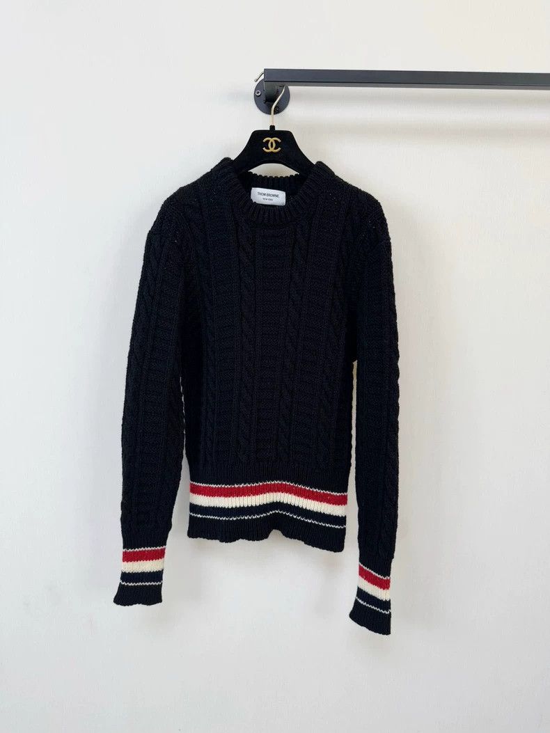 Thom Browne Thom Browne Wool Knit Sweater Black-dmc Size US M / EU 48-50 / 2 - 1 Thumbnail