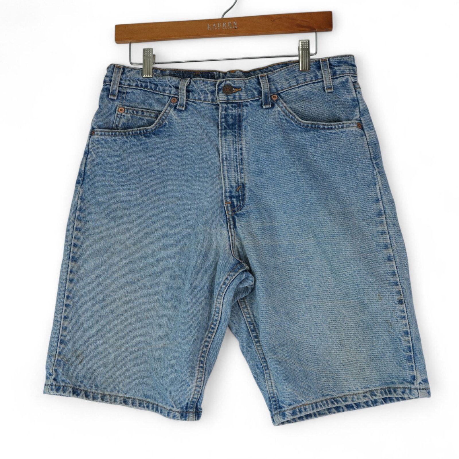 Levi's Levis 550 Shorts Mens 34x10.5 Blue Relaxed Fit Orange Tab Size US 34 / EU 50 - 1 Thumbnail