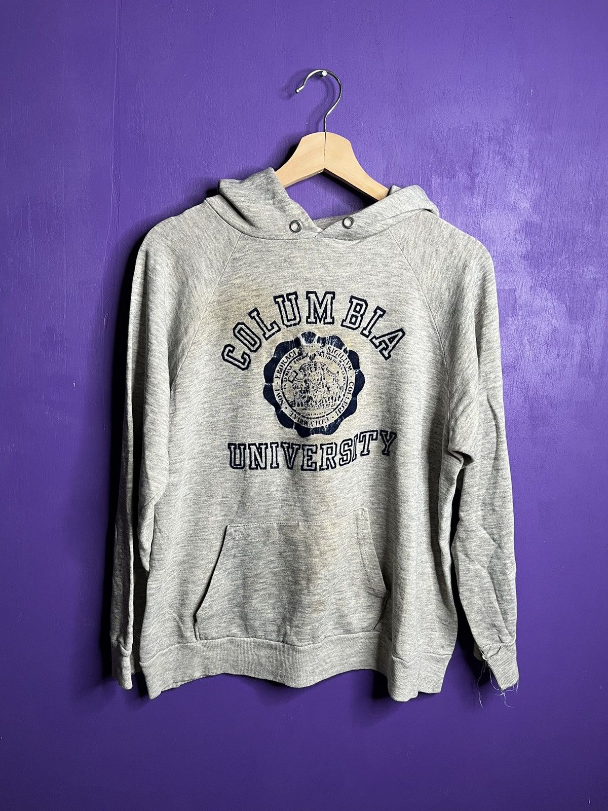 Vintage 80s Champion columbia university crest hoodie