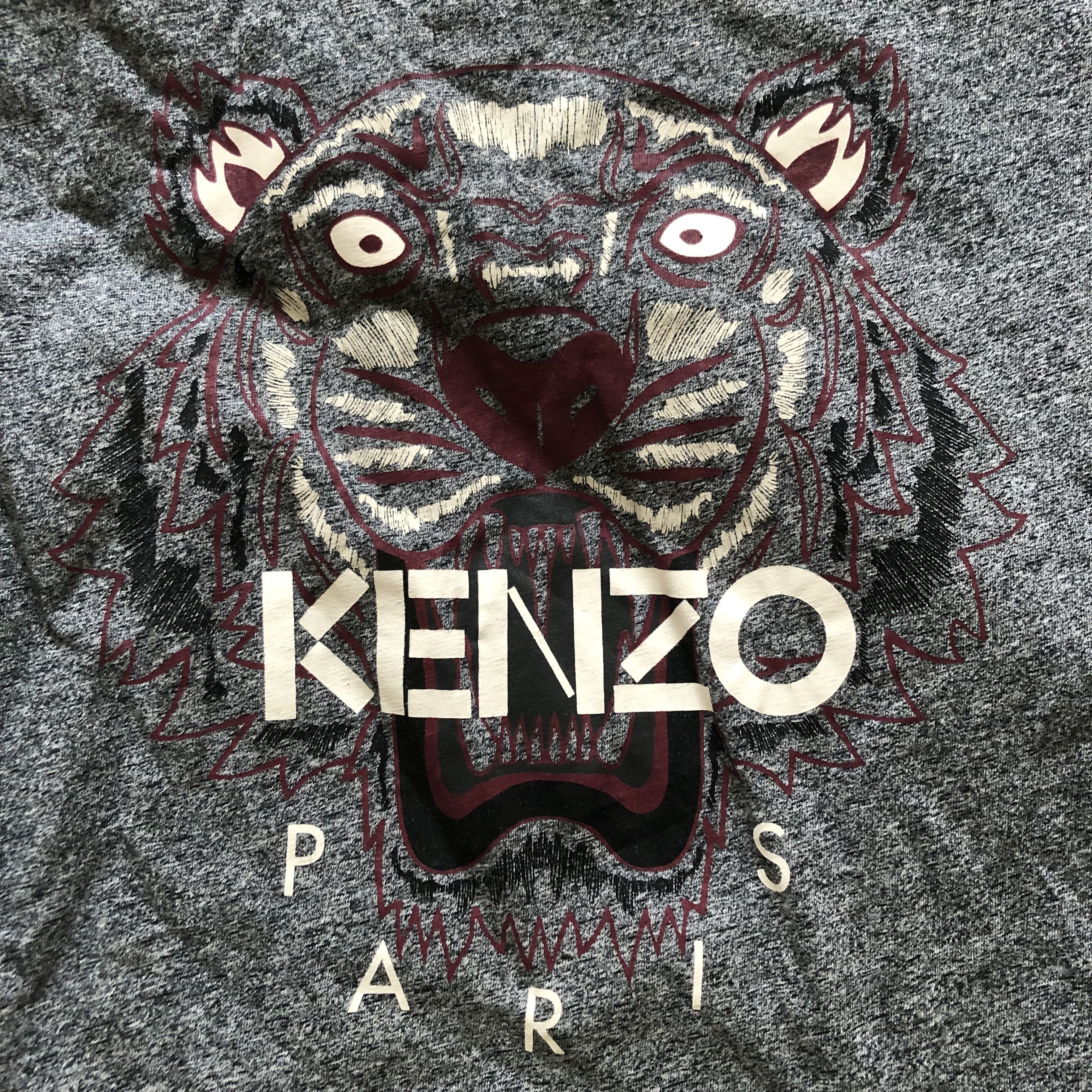 Kenzo Gray Kenzo Tiger Logo T-shirt Size XS / US 0-2 / IT 36-38 - 2 Thumbnail