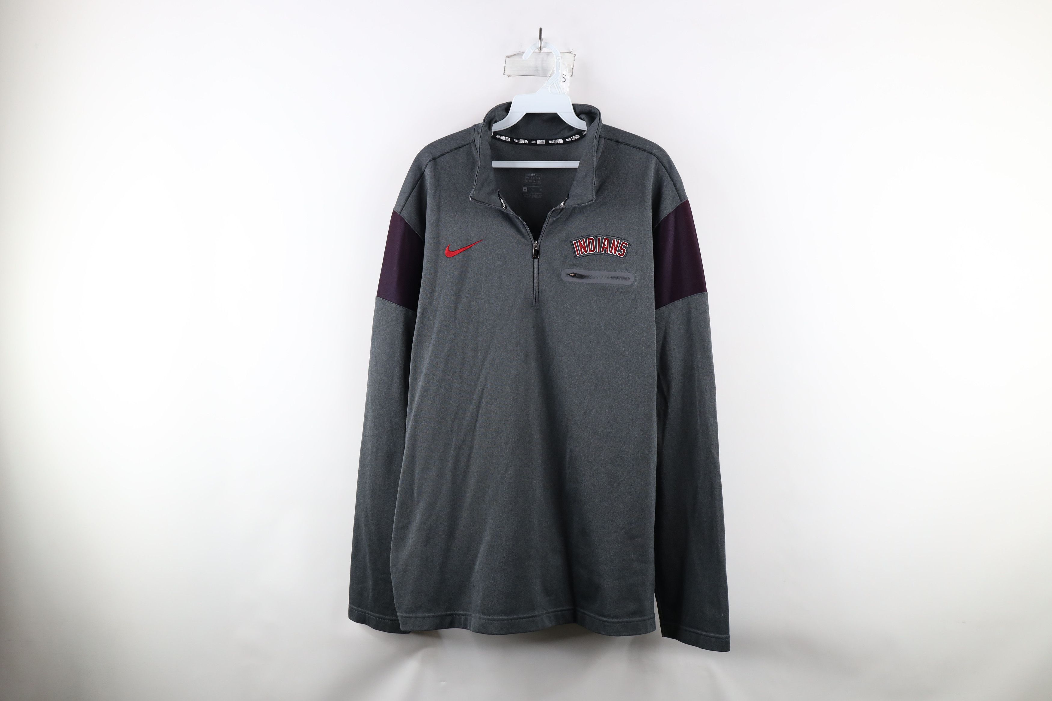 Nike × Vintage Nike Baseball Cleveland Indians Half Zip Pullover Top Size US XL / EU 56 / 4 - 1 Thumbnail