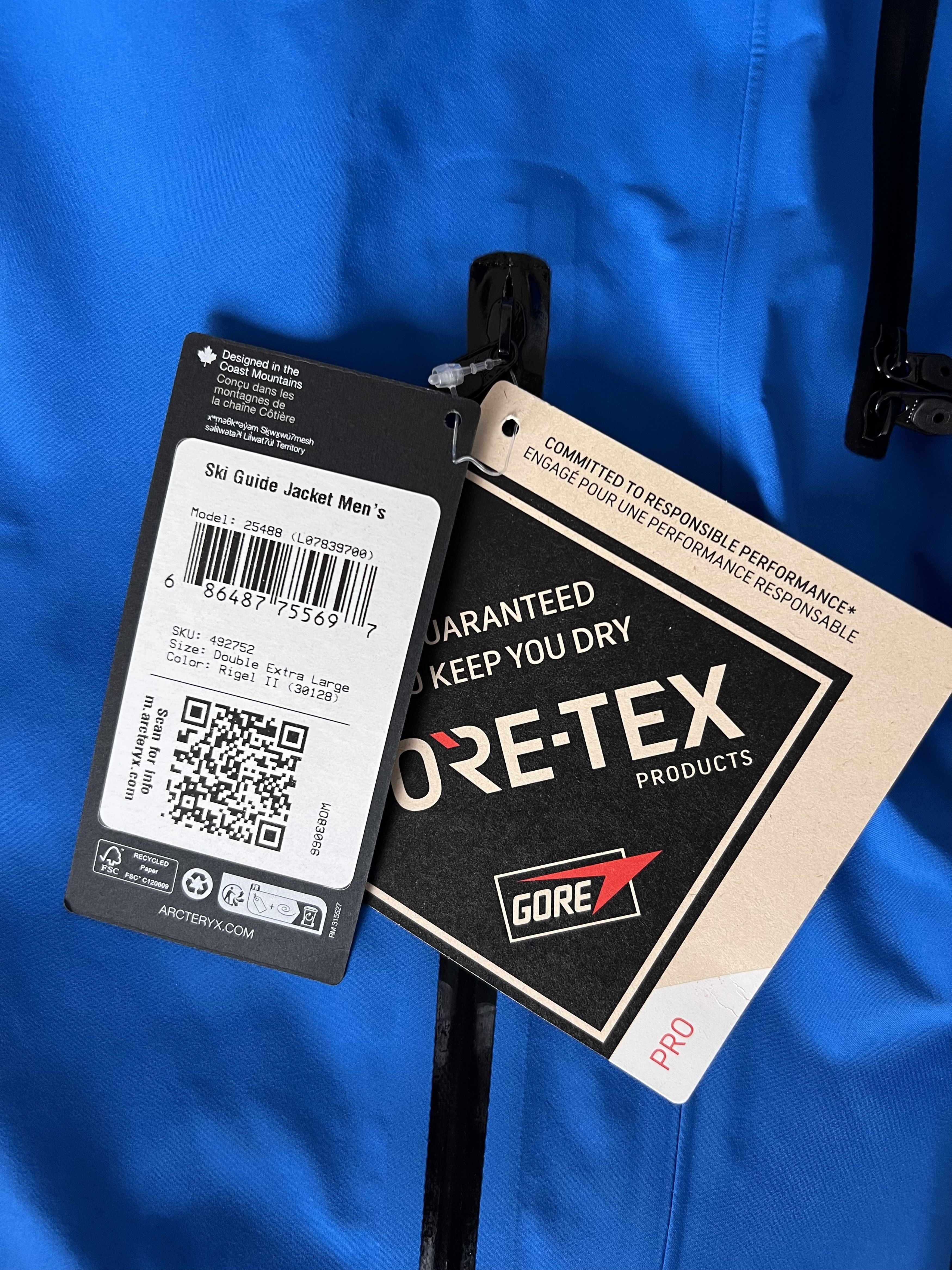 Arc'teryx Arc'Teryx PRO Ski Guide Jacket in Rigel II Blue Size US XXL / EU 58 / 5 - 11 Thumbnail