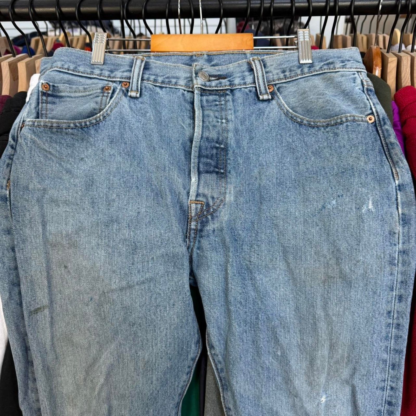 Levi's Vintage 80s or 90s Levis 501 Jeans Perfectly Distressed Size US 34 / EU 50 - 6 Thumbnail