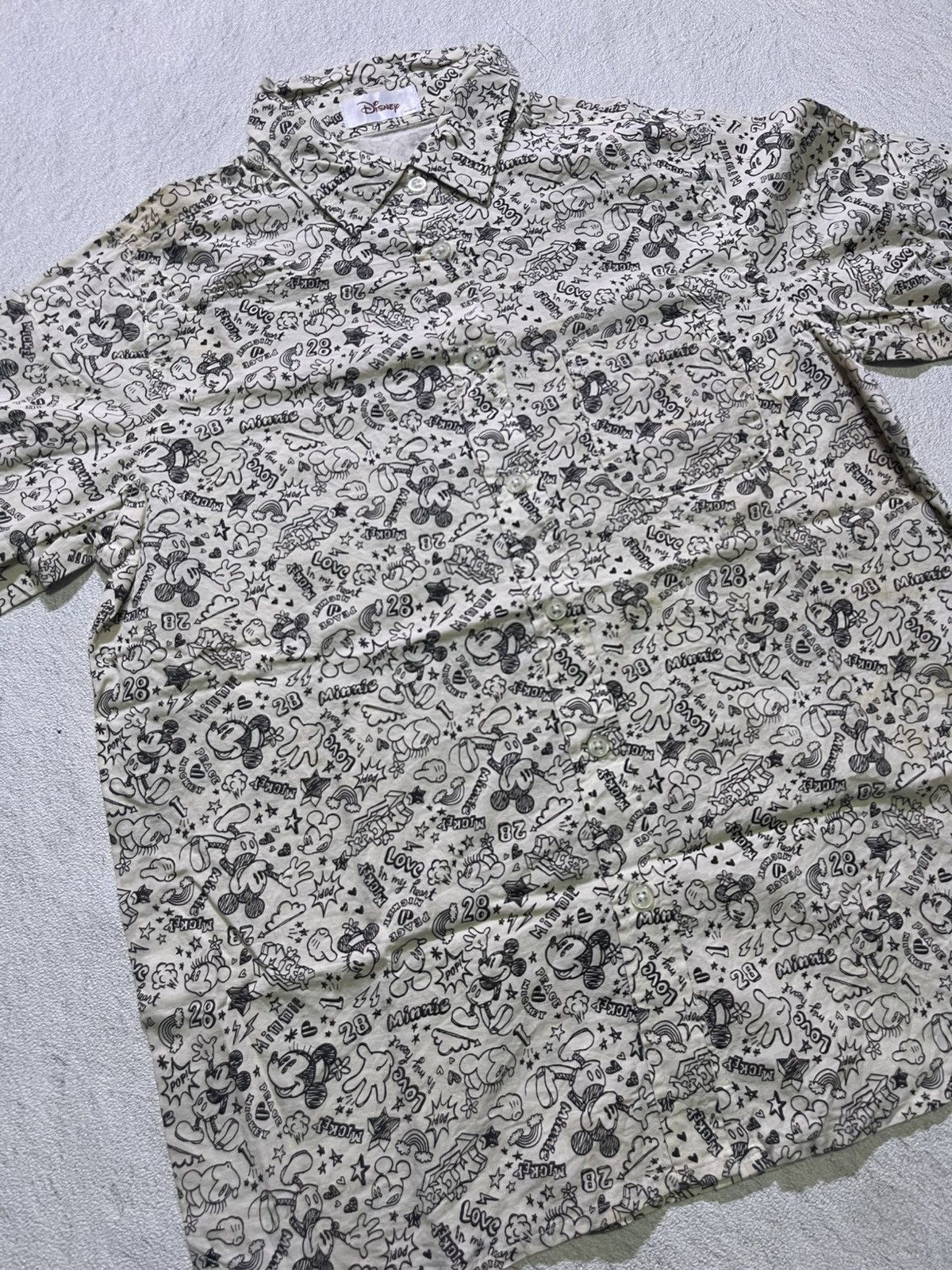 Disney VTG DISNEY short sleeve shirt full print motif Size US M / EU 48-50 / 2 - 2 Thumbnail