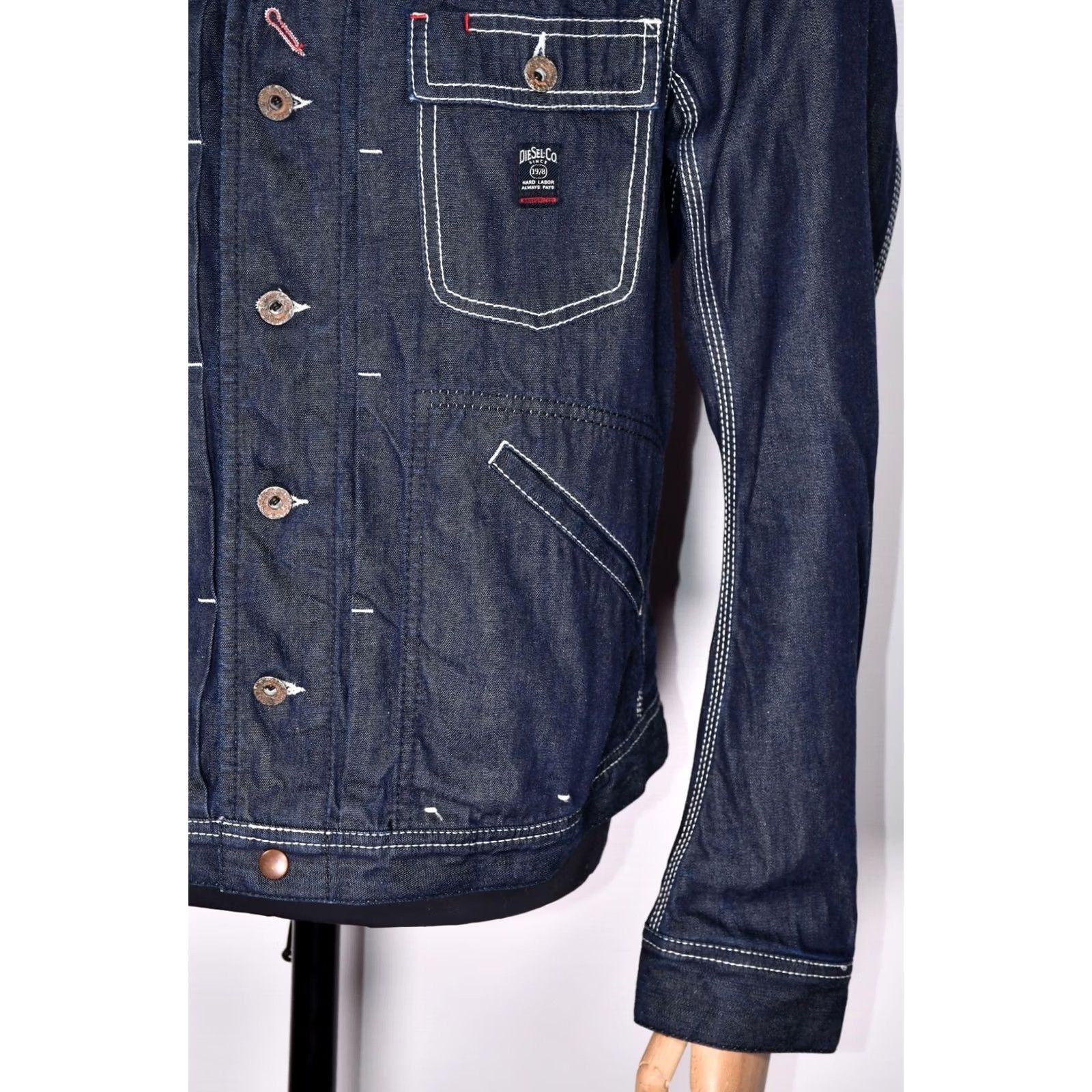 Diesel Diesel Miner-Em Embroidered Indigo Denim Jacket Men L Size US L / EU 52-54 / 3 - 6 Thumbnail