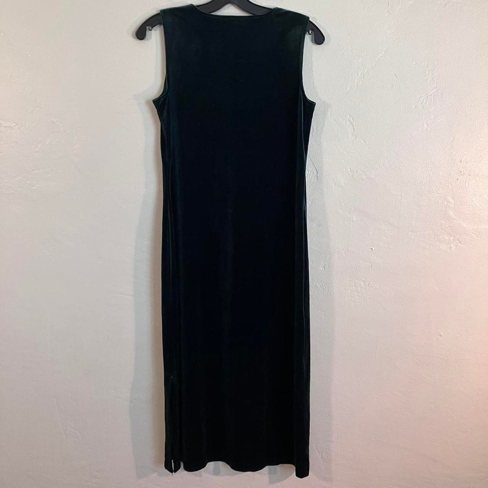 Coldwater Creek × Vintage Coldwater Creek Forest Green velvet midi dress 14 Petite Size XL / US 12-14 / IT 48-50 - 4 Thumbnail