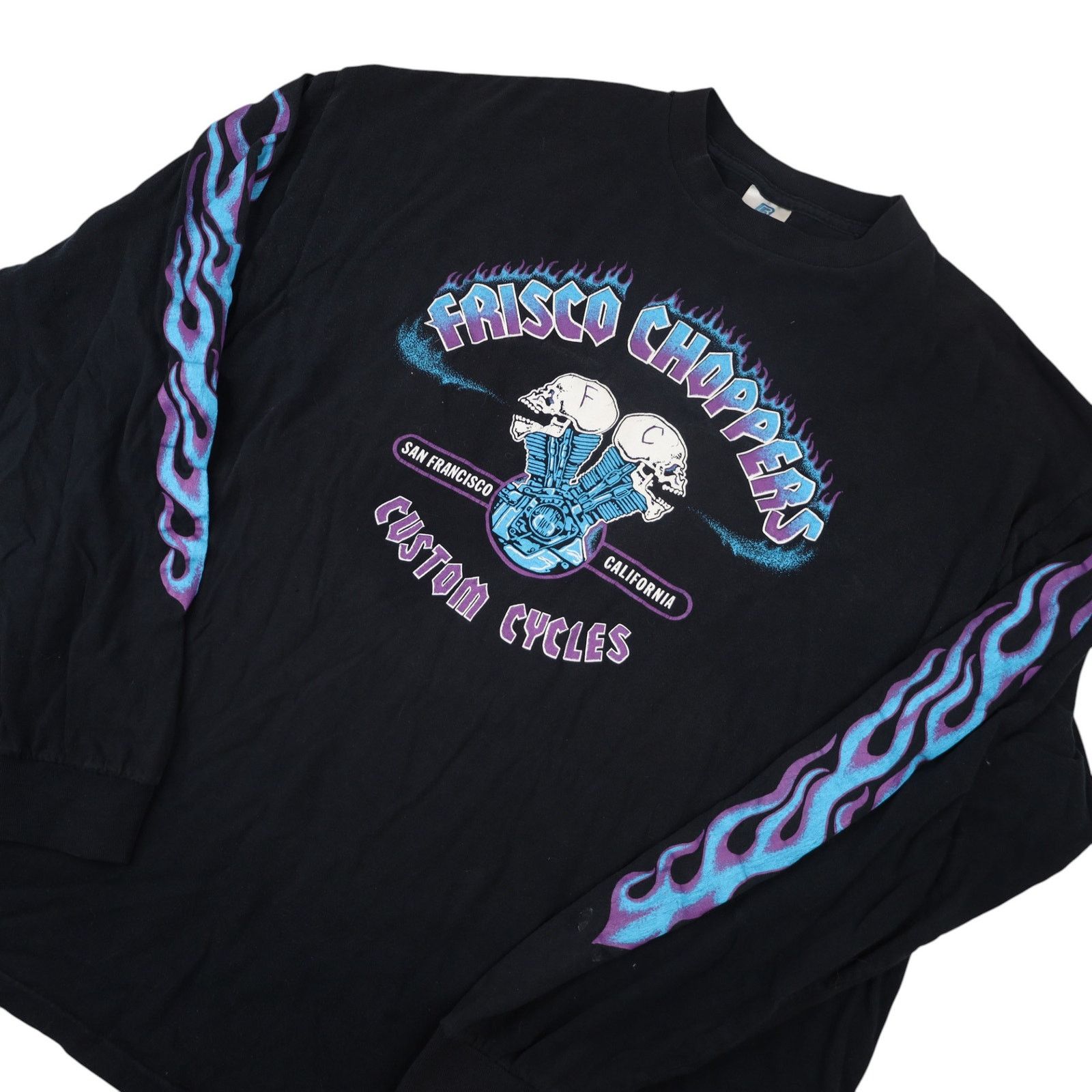 Vintage Vintage Frisco Choppers Custom Cycles Graphic T Shirt Size US XXL / EU 58 / 5 - 2 Thumbnail