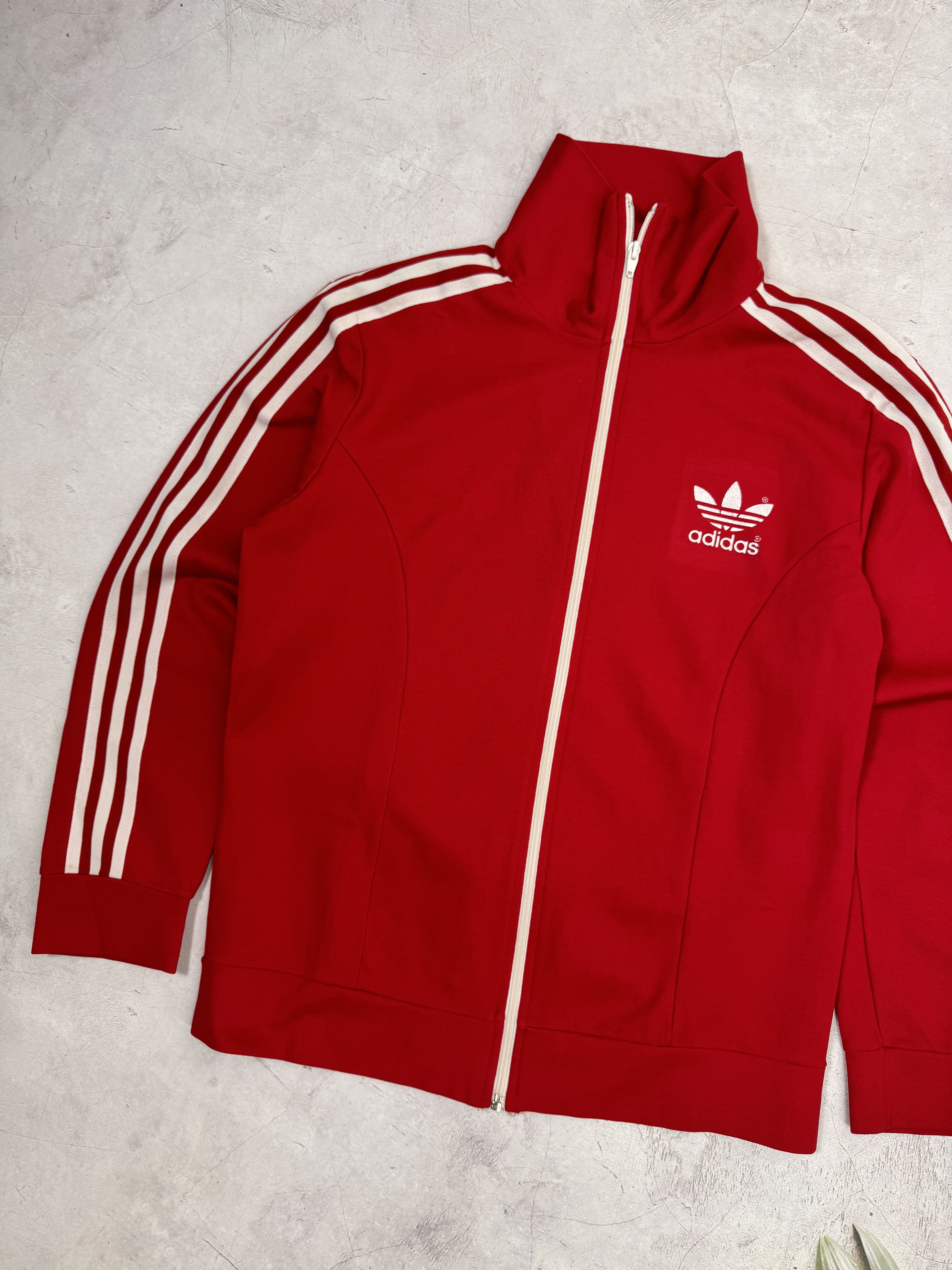 Adidas 80s Adidas Track Jacket HONG KONG Red Color & White Stripes Size US M / EU 48-50 / 2 - 2 Thumbnail