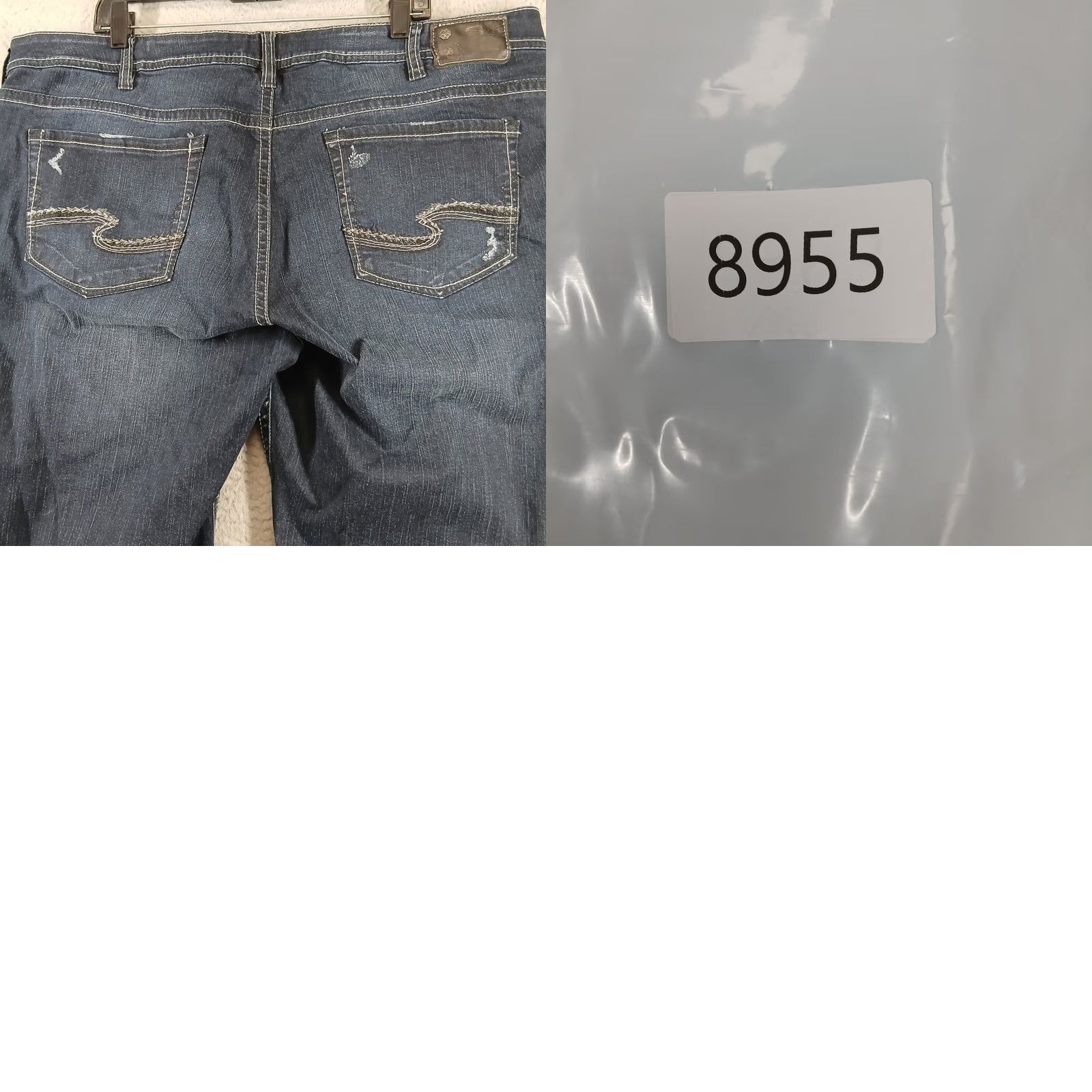 Silver Jeans Co. Silver Jeans Co. Boyfriend Jeans Dark Wash Denim Distressed Size W22/L29 Fluid Size 40" / US 18 - 8 Thumbnail