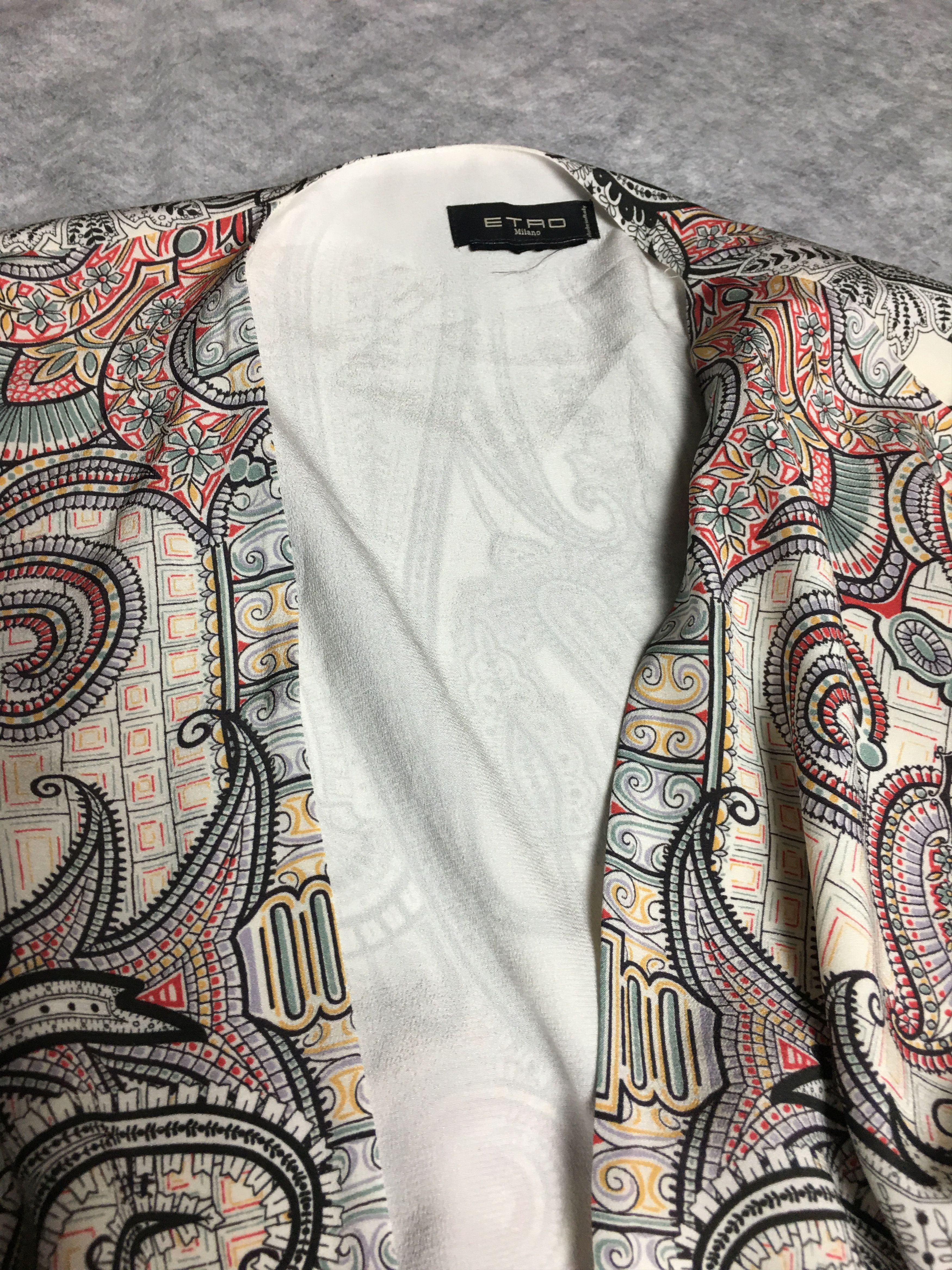 Etro ETRO Silk Paisley Print Kaftan Kimono Size ONE SIZE - 10 Thumbnail