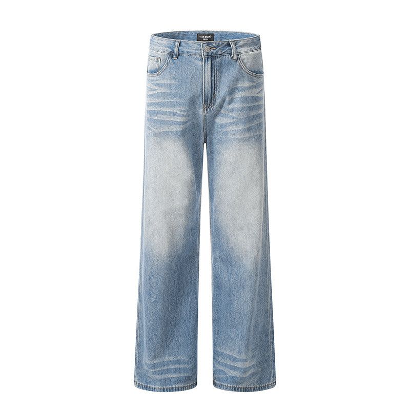 Jean American retro washed high-waisted wide-leg jeans for men Size US 32 / EU 48 - 1 Thumbnail