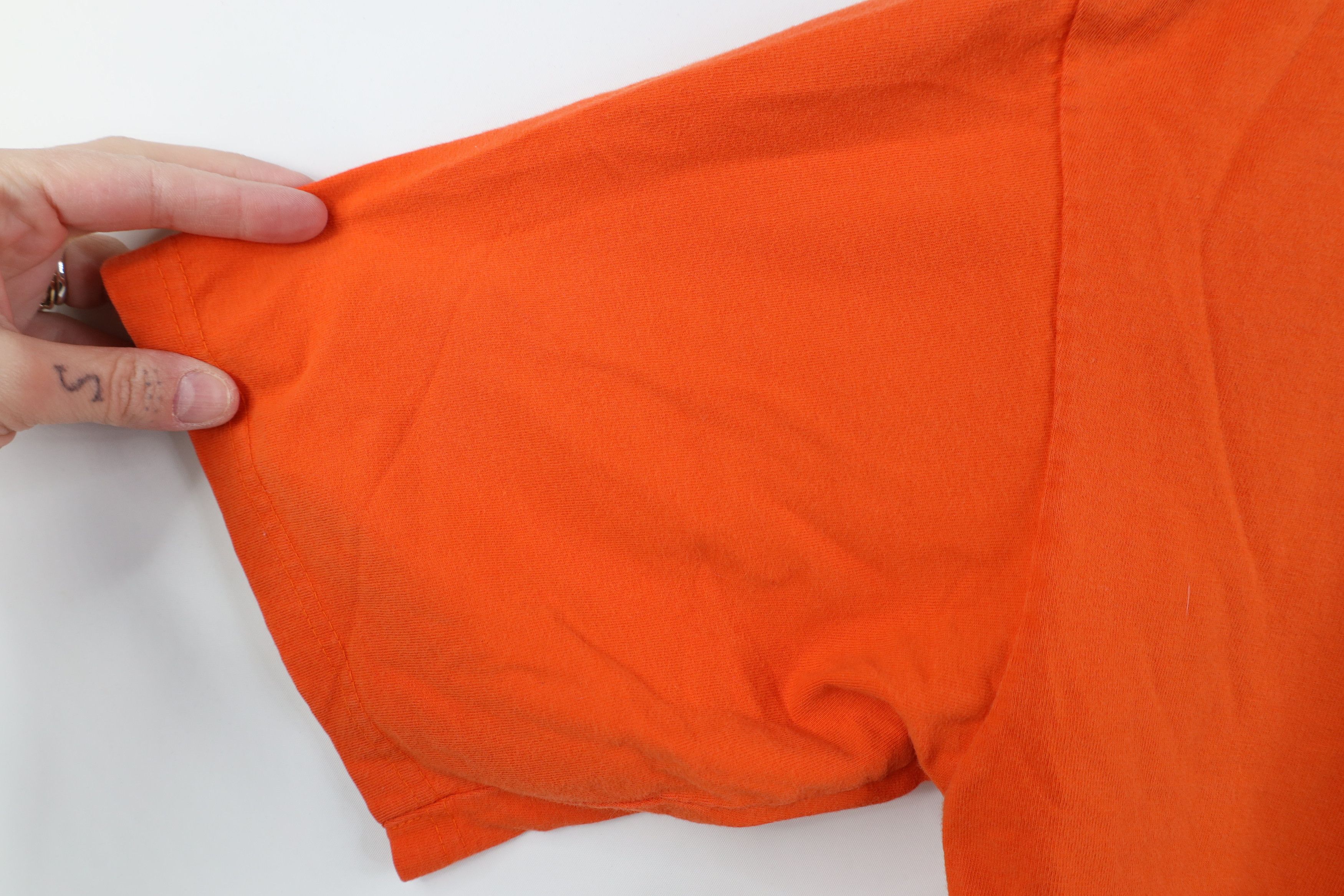Ralph Lauren Vintage 90s Ralph Lauren Spell P Logo T-Shirt Orange Cotton Size US S / EU 44-46 / 1 - 9 Thumbnail