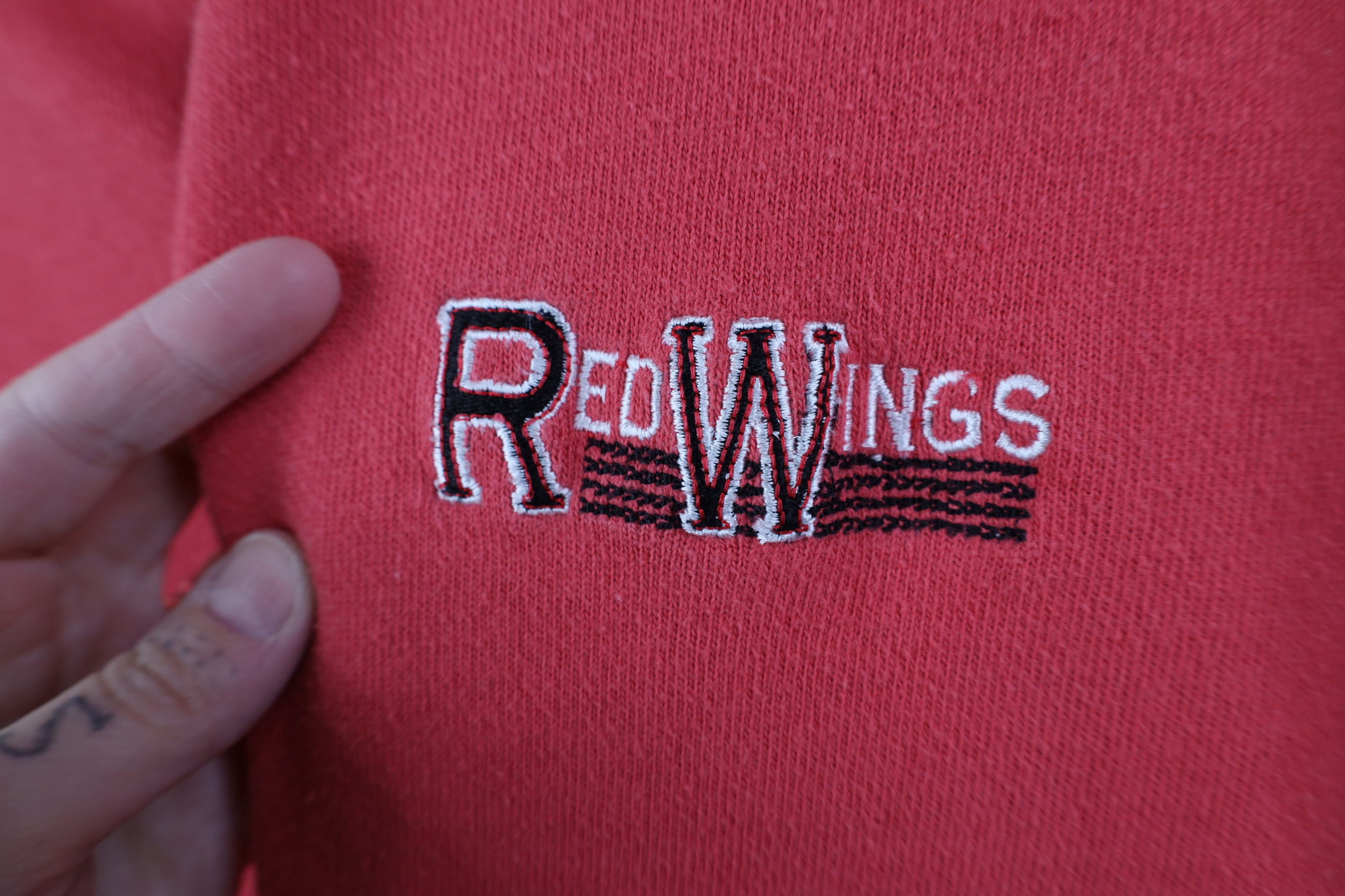 Starter Vintage 90s Starter Red Wings Ribbed Knit Ringer T-Shirt Size US XL / EU 56 / 4 - 5 Thumbnail