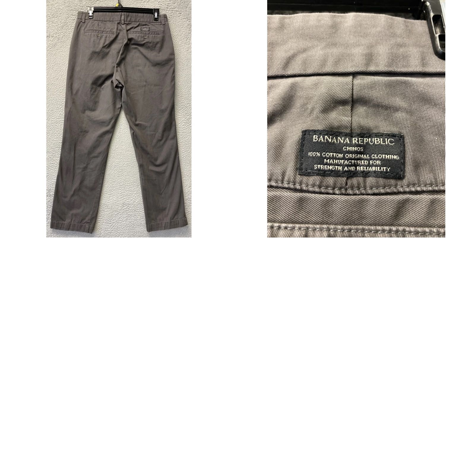 Banana Republic Banana Republic Emerson Chino Pants Men's 35x32 Brown Flat Front /108-1 Size US 35 - 8 Thumbnail