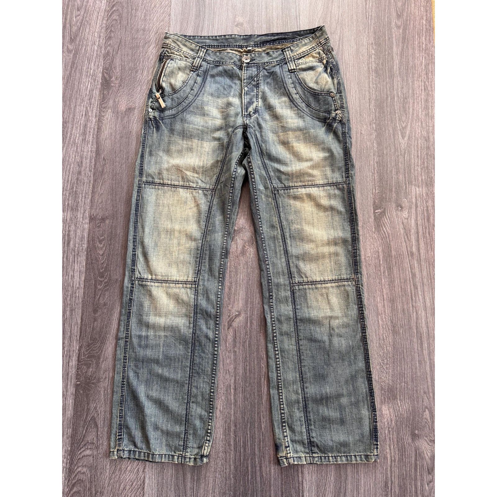 Japanese Brand Y2K Vintage Washed Retro Colour Jeans made in Spain Size US 36 / EU 52 - 1 Thumbnail