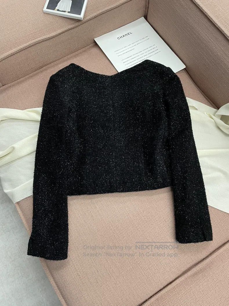 Chanel Chanel Chair series black full of fine glitter zipper jack Size XS / US 0-2 / IT 36-38 - 3 Thumbnail