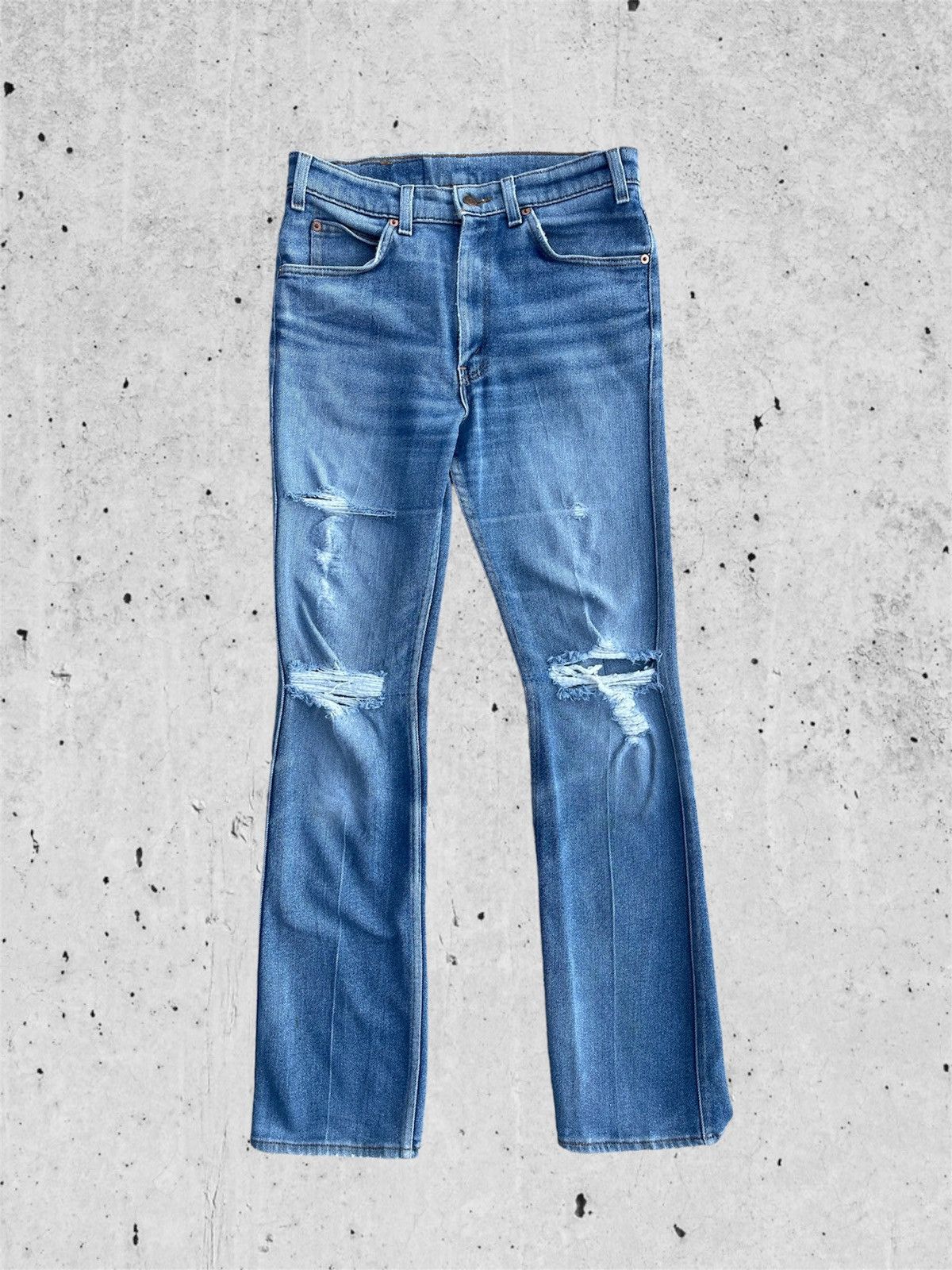 Jean × Levi's 🔥 Levi's 517 Bot Cut Distressed Denim W31🔥 Size US 31 - 2 Thumbnail