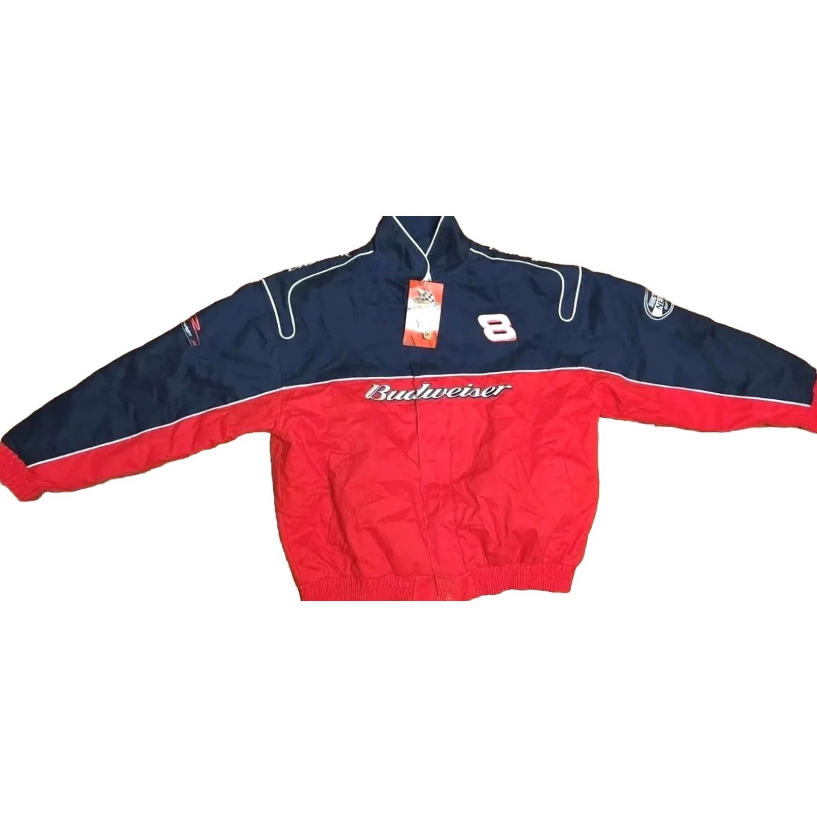 Budweiser VINTAGE Winner's Circle Dale Earnhardt Jr Jacket Mens L Budweiser NASCAR Coat Racing NWT Size US L / EU 52-54 / 3 - 2 Thumbnail