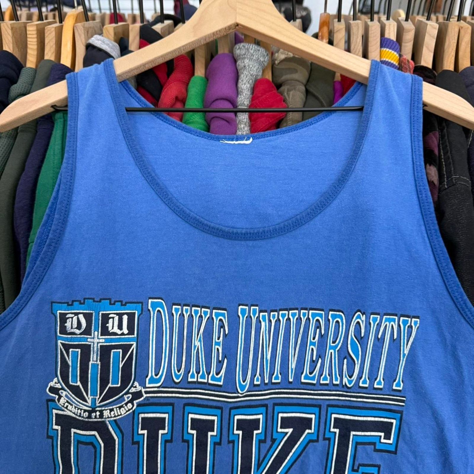 Other Vintage 90s Duke University Single Stitch Tank Top Blue Size US XL / EU 56 / 4 - 2 Thumbnail