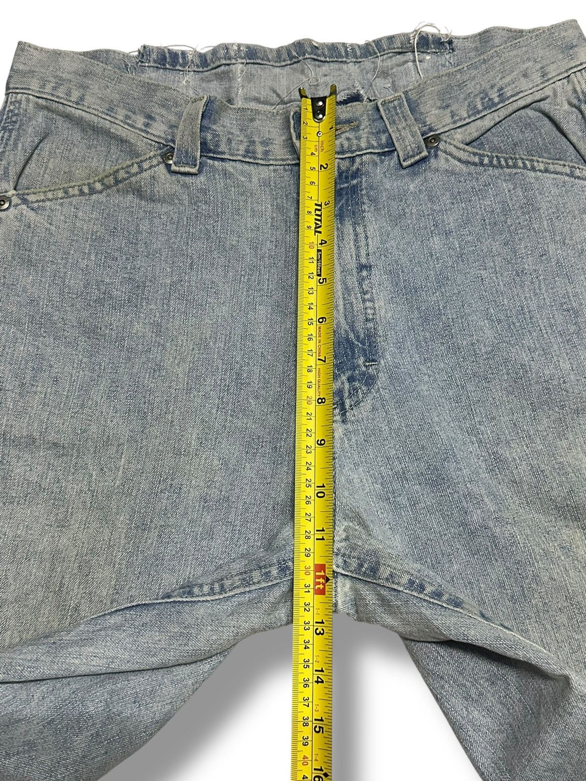 Lee Riveted Lee Baggy Loose Distressed Jeans With Faded Wash Size US 32 / EU 48 - 13 Thumbnail
