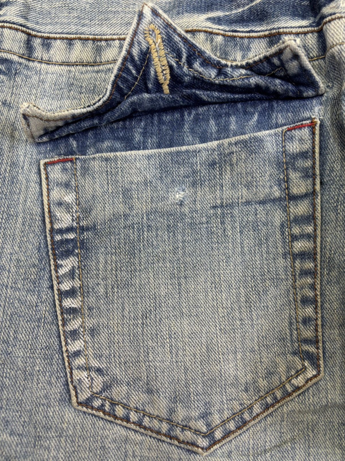 Japanese Brand 💥Twisted Flare Zipper💥Rattle Trap Japan Mudwash Denim K36 Size US 33 - 14 Thumbnail