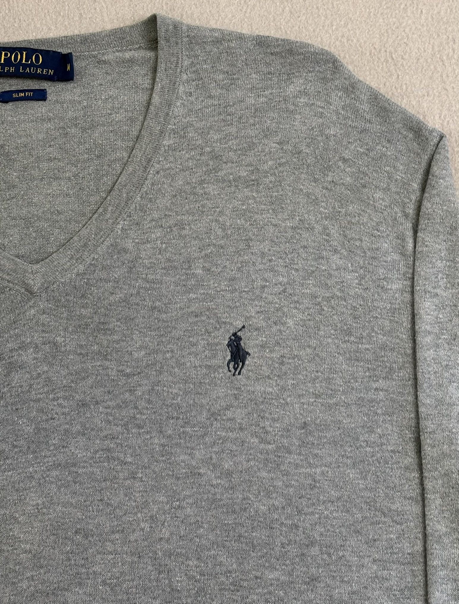 Polo Ralph Lauren Polo Ralph Lauren V-neck cashmere gray sweater medium Size US M / EU 48-50 / 2 - 6 Thumbnail