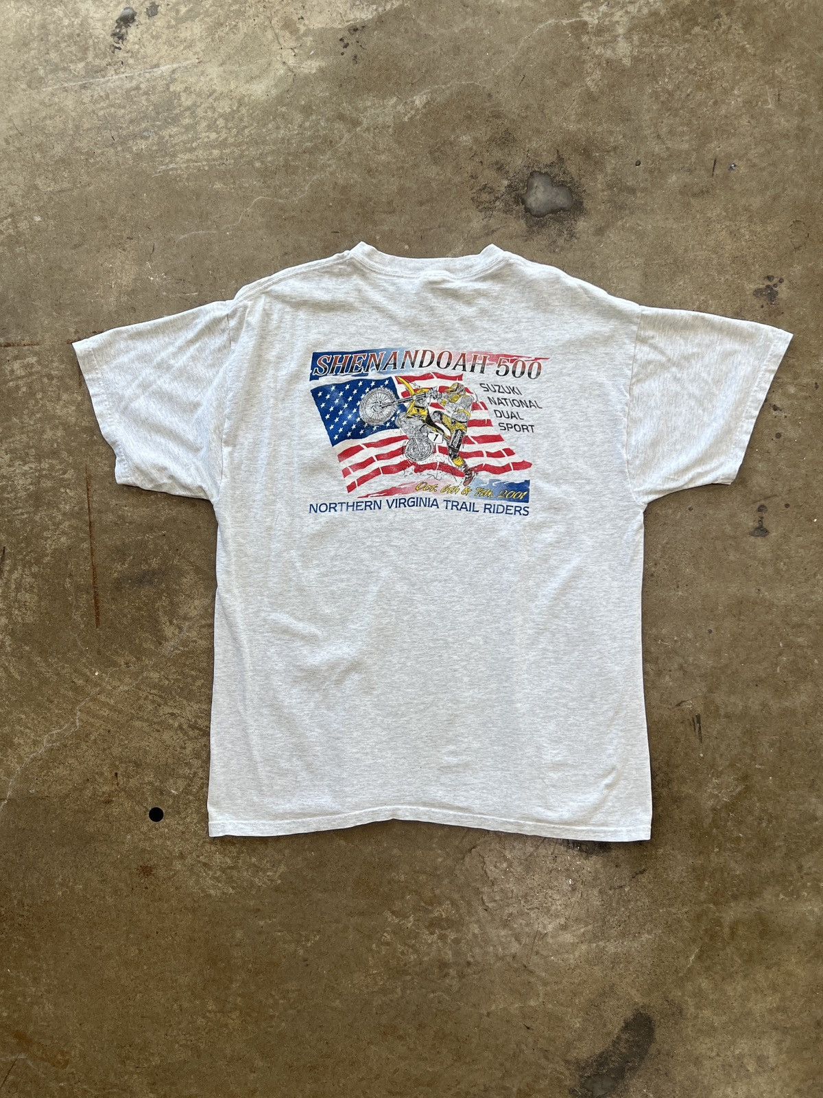 NASCAR Vintage 2001 Shenandoah 500 Dirt Bike American Racing Tee XL Size US XL / EU 56 / 4 - 2 Thumbnail