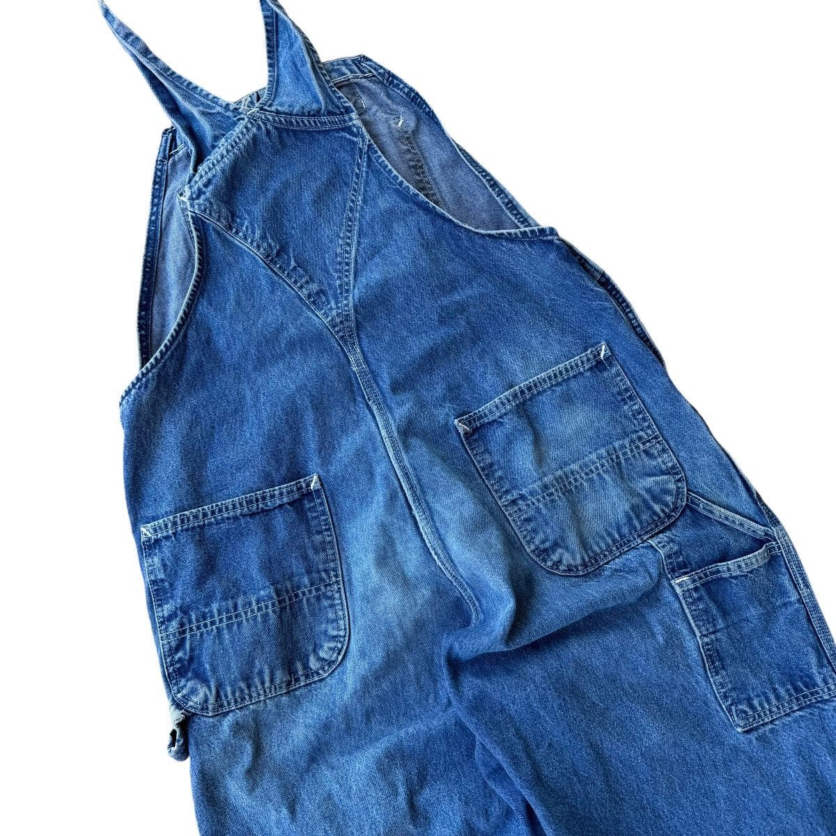 Carhartt Purple straps! Carhartt Washed Blue Denim Overalls 90s Jeans Size US 38 / EU 54 - 14 Thumbnail
