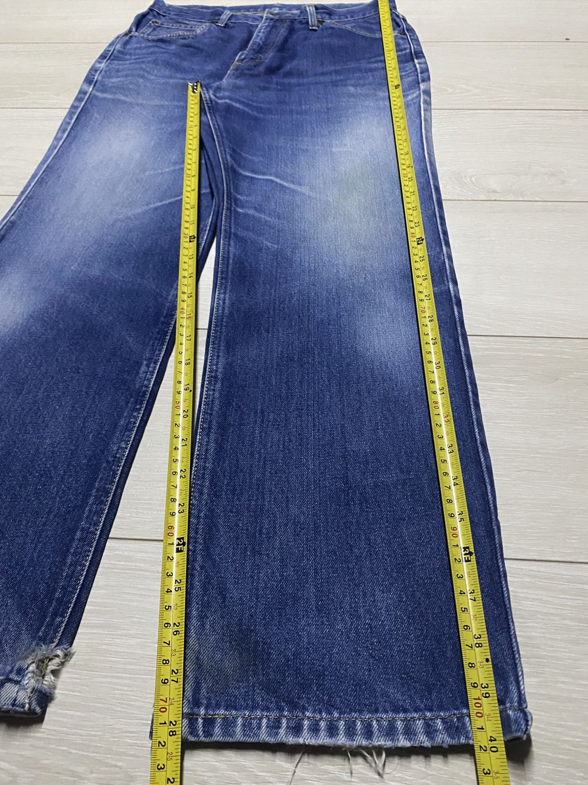 Lee × Number (N)ine Vintage Lee Blue Wash Distressed Loose Jeans Size US 30 / EU 46 - 16 Thumbnail