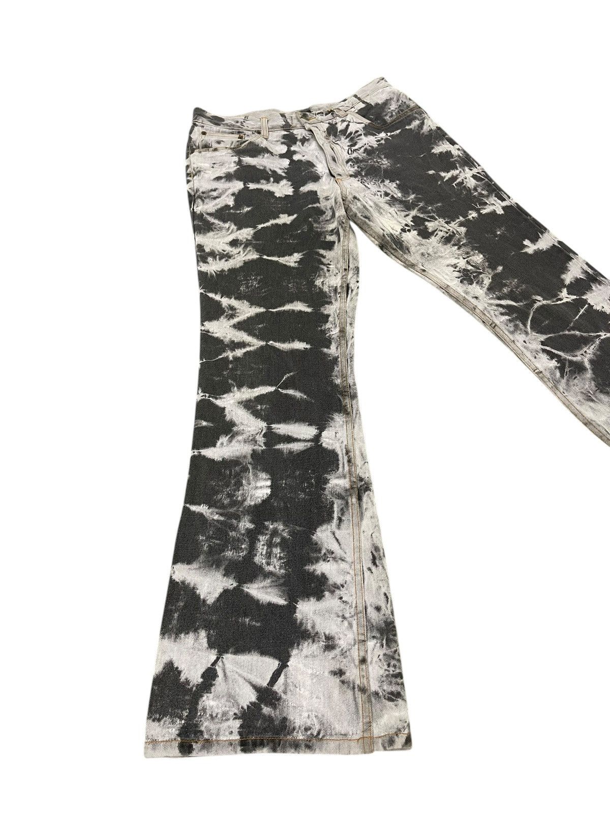 Japanese Brand Wide Flare Jeans Amore Pure Acid Washed Boot Cut 1🟦1 Size US 28 / EU 44 - 1 Thumbnail