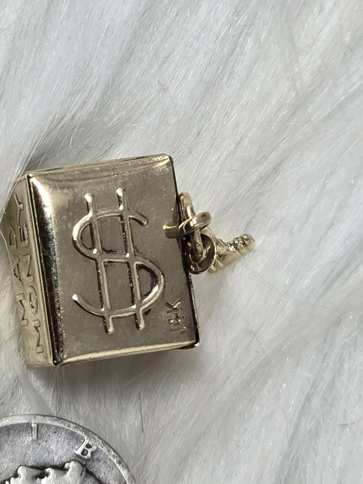 Monet Vintage 14K Gold Mad Money Emergency Break Glass Charm 3.6g Size ONE SIZE - 5 Thumbnail