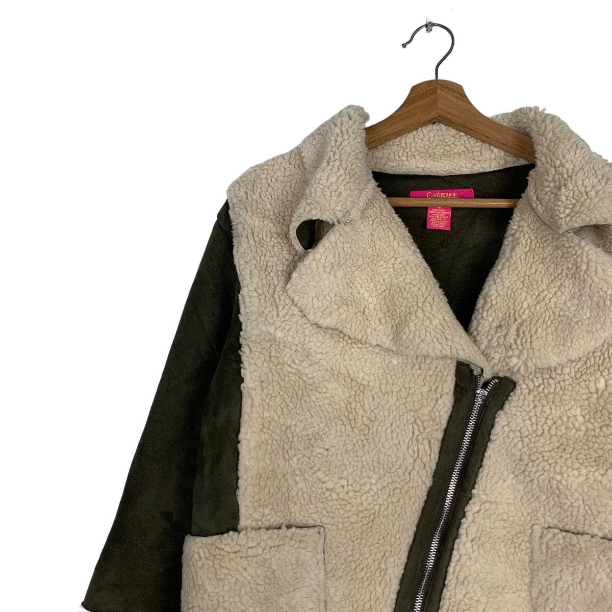 Japanese Brand CATHERINE MALAND RINO Faux Fur Asymmetrical Jacket #0082-C5 Size M / US 6-8 / IT 42-44 - 7 Thumbnail