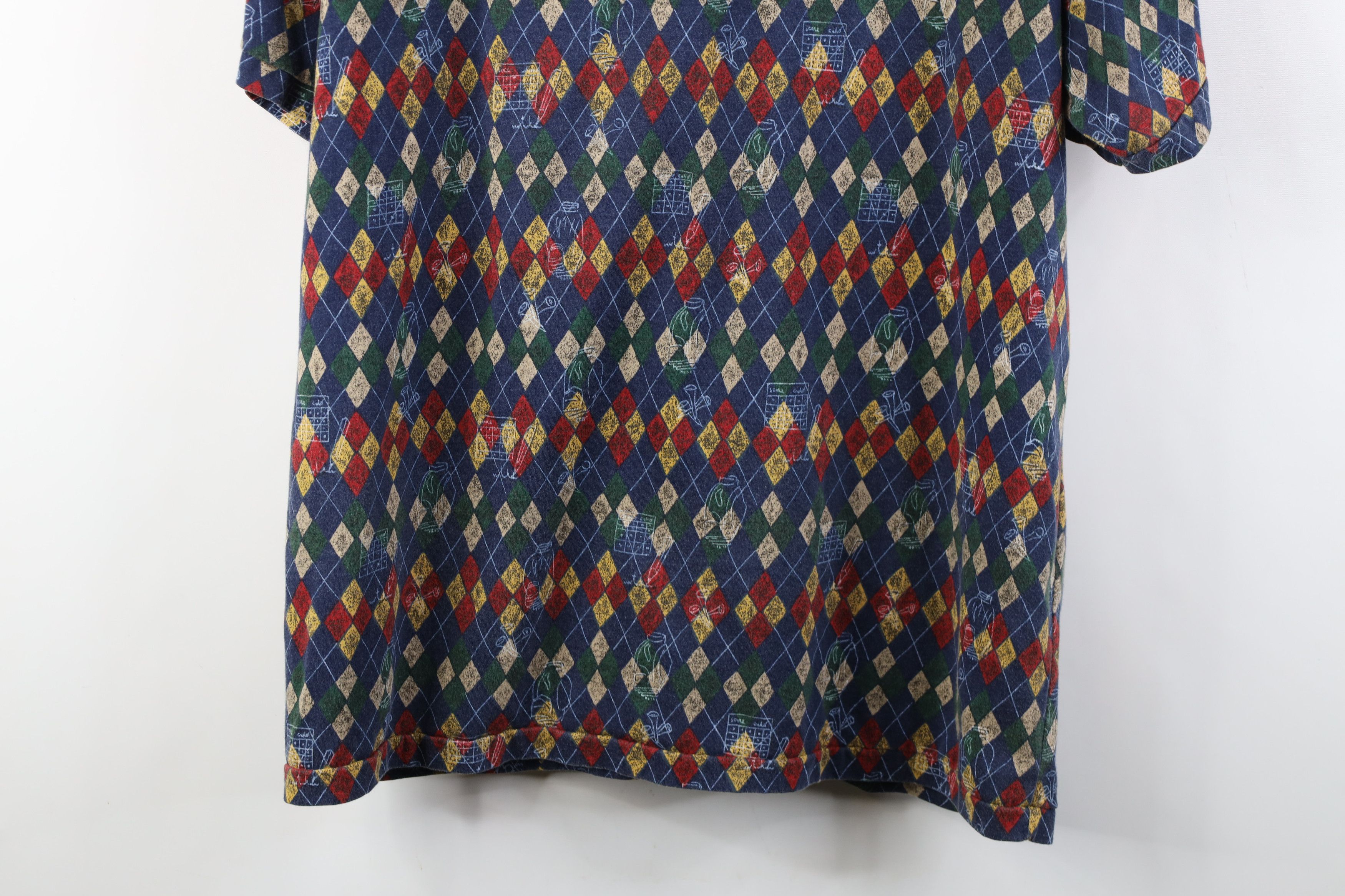 Vintage Vintage 90s Streetwear Diamond Golf Collared Polo Shirt Size US L / EU 52-54 / 3 - 12 Thumbnail