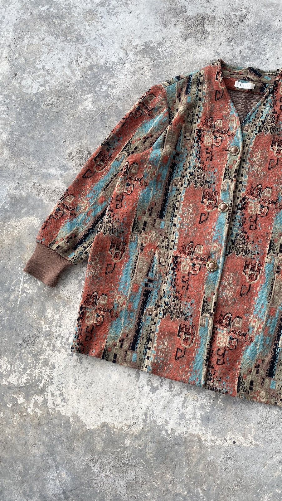 Coogi 💥FINAL DROP💥Vintage Misual Knit Cardigan 80s Size US L / EU 52-54 / 3 - 5 Thumbnail
