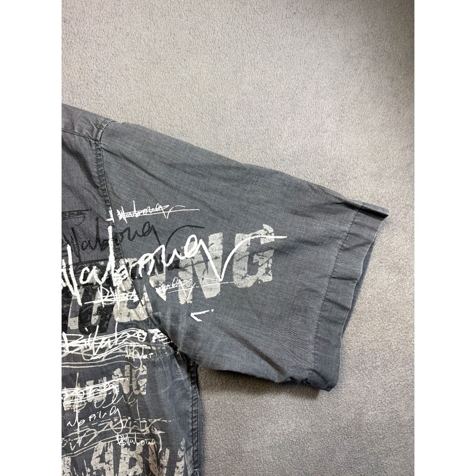 Billabong Billabong Button-Up Shirt Short Sleeve Mens 3XL Gray Size US XXL / EU 58 / 5 - 6 Thumbnail