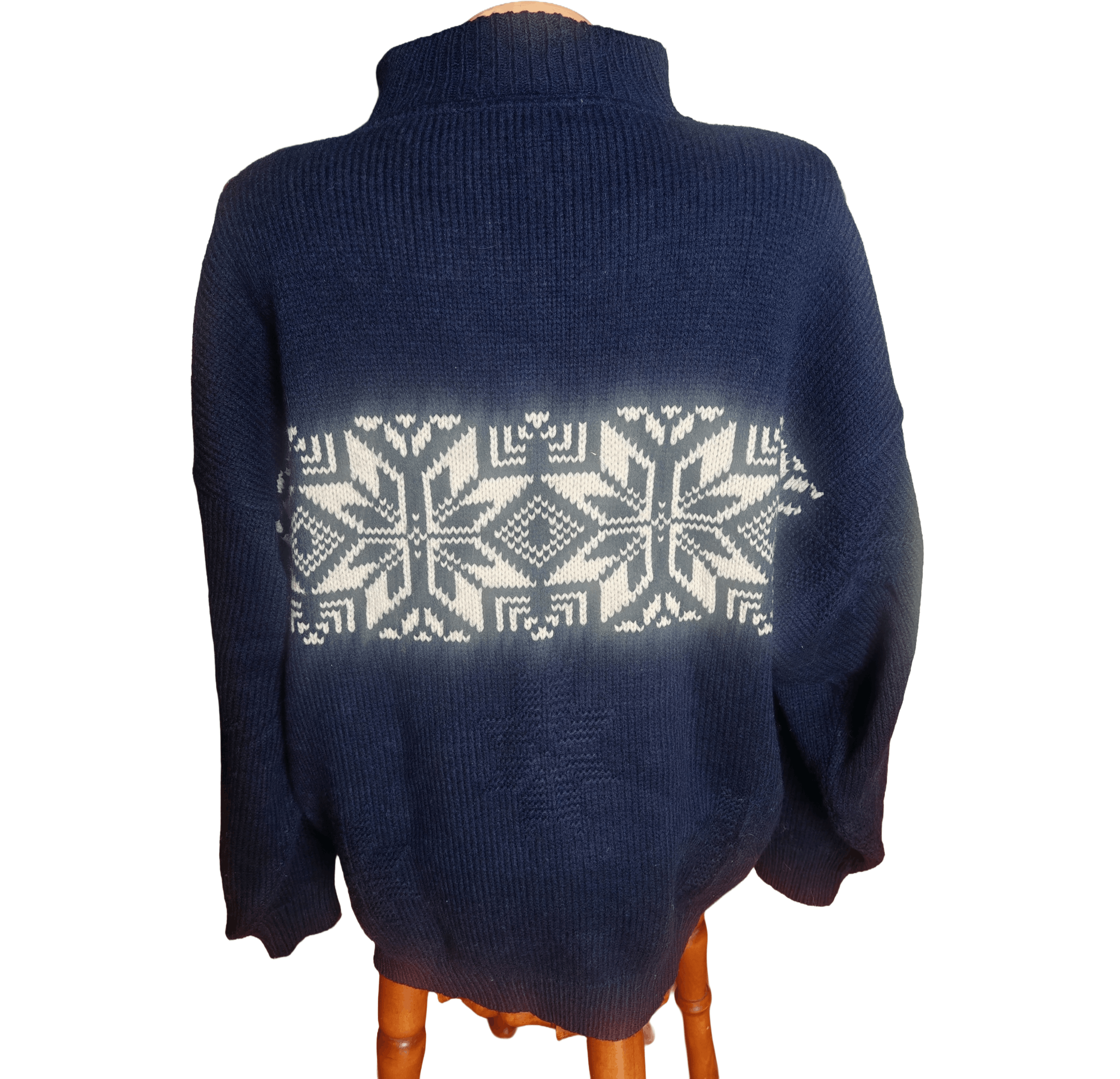 Other Vintage 90s Navy Blue Men's Sweater Zip Up Neck Size US L / EU 52-54 / 3 - 5 Thumbnail