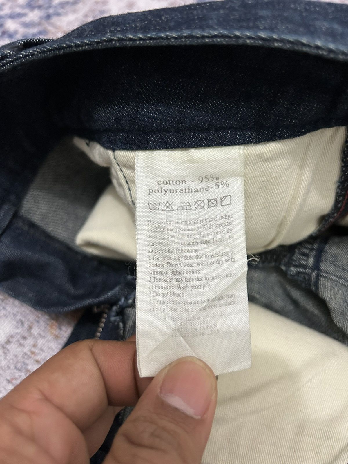 45rpm × Blue Blue Japan × Japanese Brand 45Rpm Japan Denim Crooped Pants Size US 31 - 9 Thumbnail