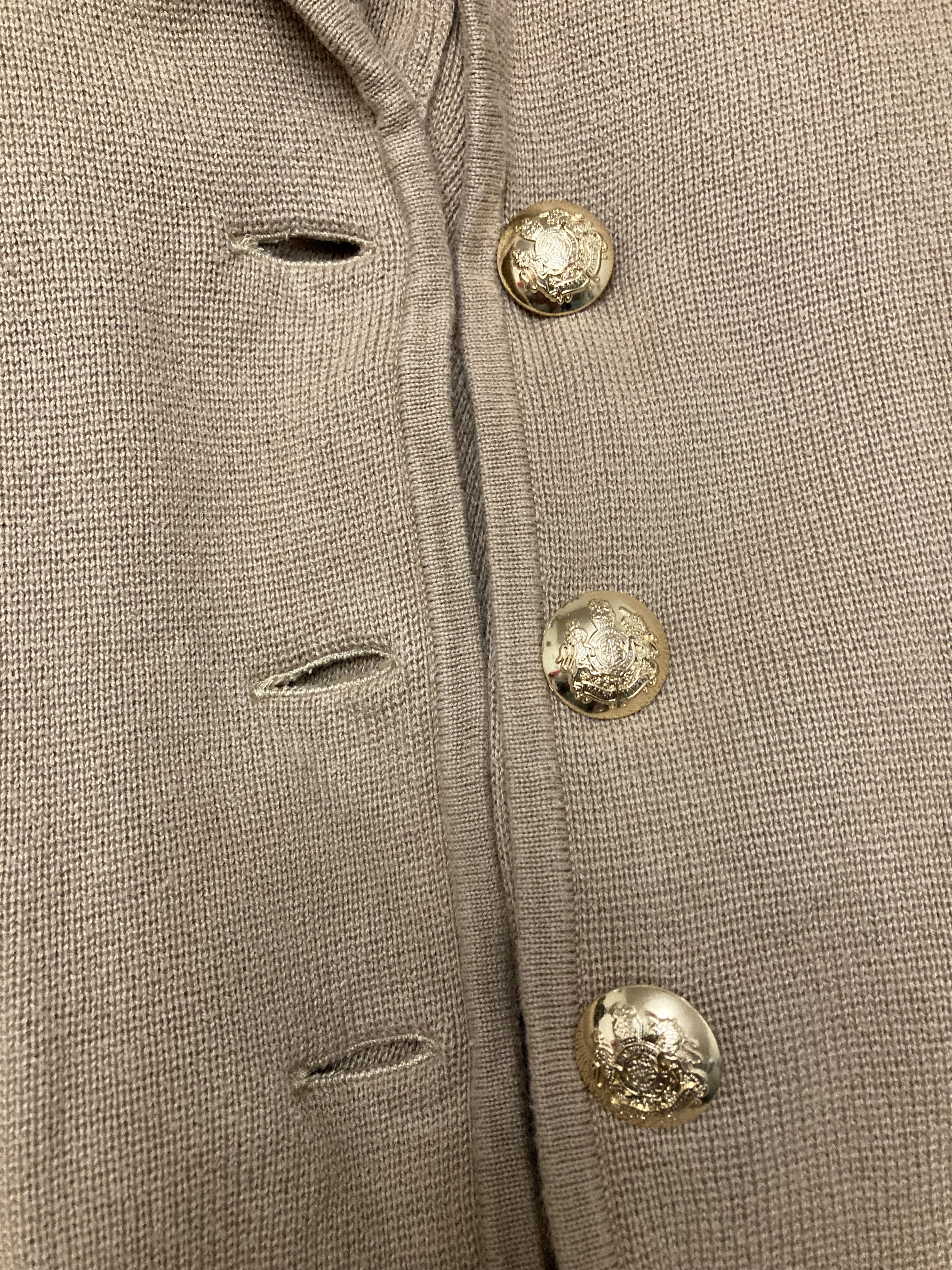 Ralph Lauren × Vintage Ralph Lauren Beige Cotton Blazer With Embroidered Patch Size S / US 4 / IT 40 - 8 Thumbnail