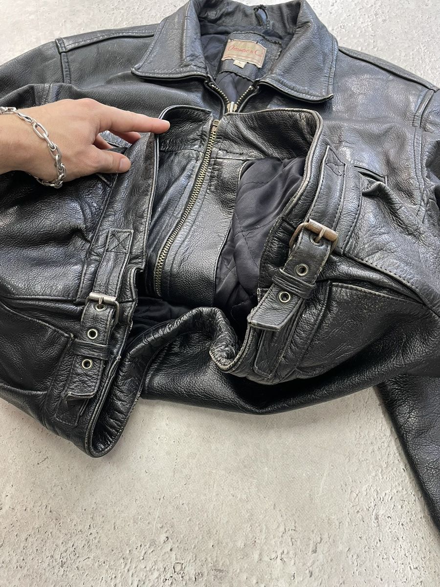 Schott Schott style Leather Baggy Jacket Moto opium harley davidson Size US L / EU 52-54 / 3 - 7 Thumbnail