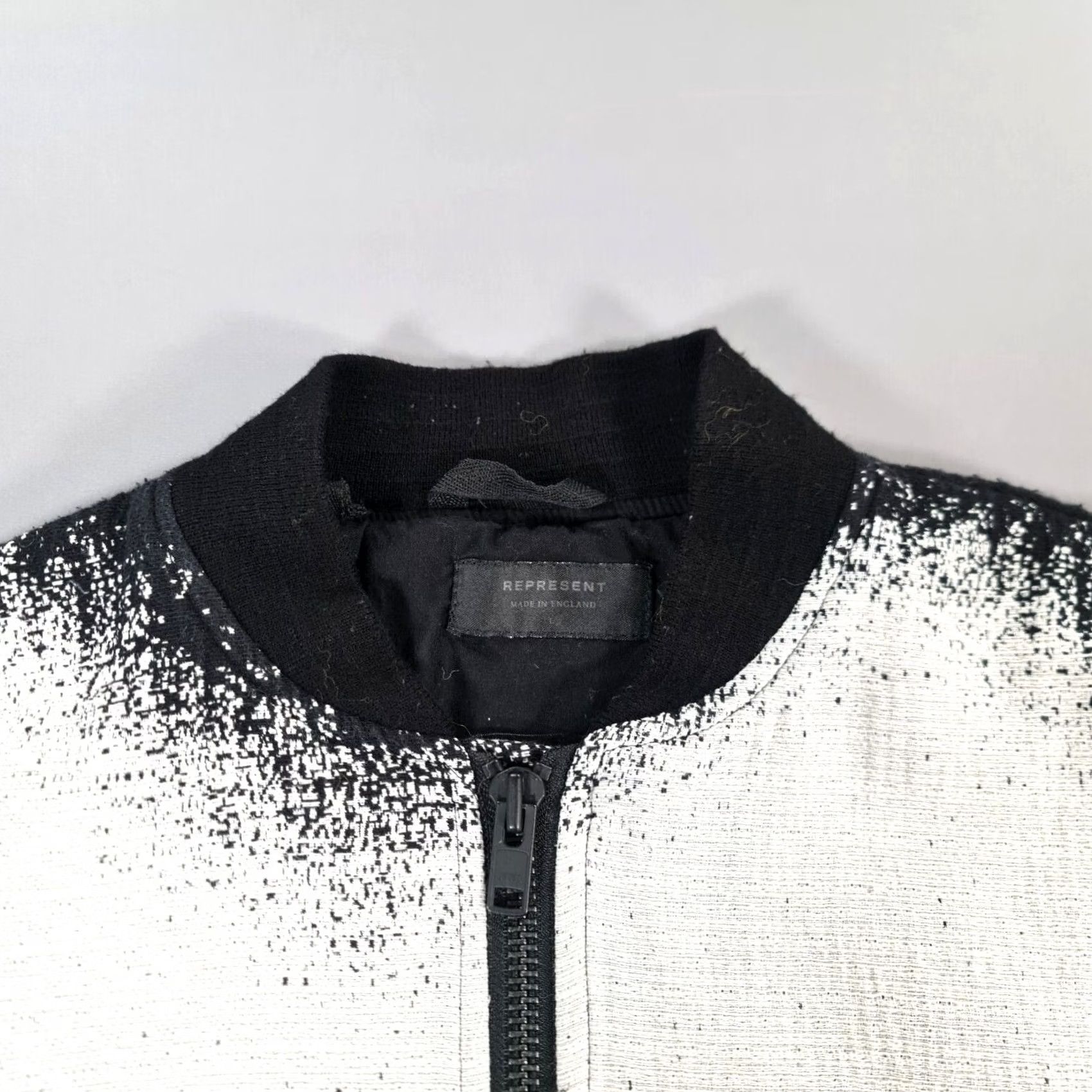 Vintage VINTAGE REPRESENT Mens Jacket Black & White Large Full Zip Oblivion Bomber Made in UK Size US L / EU 52-54 / 3 - 2 Thumbnail