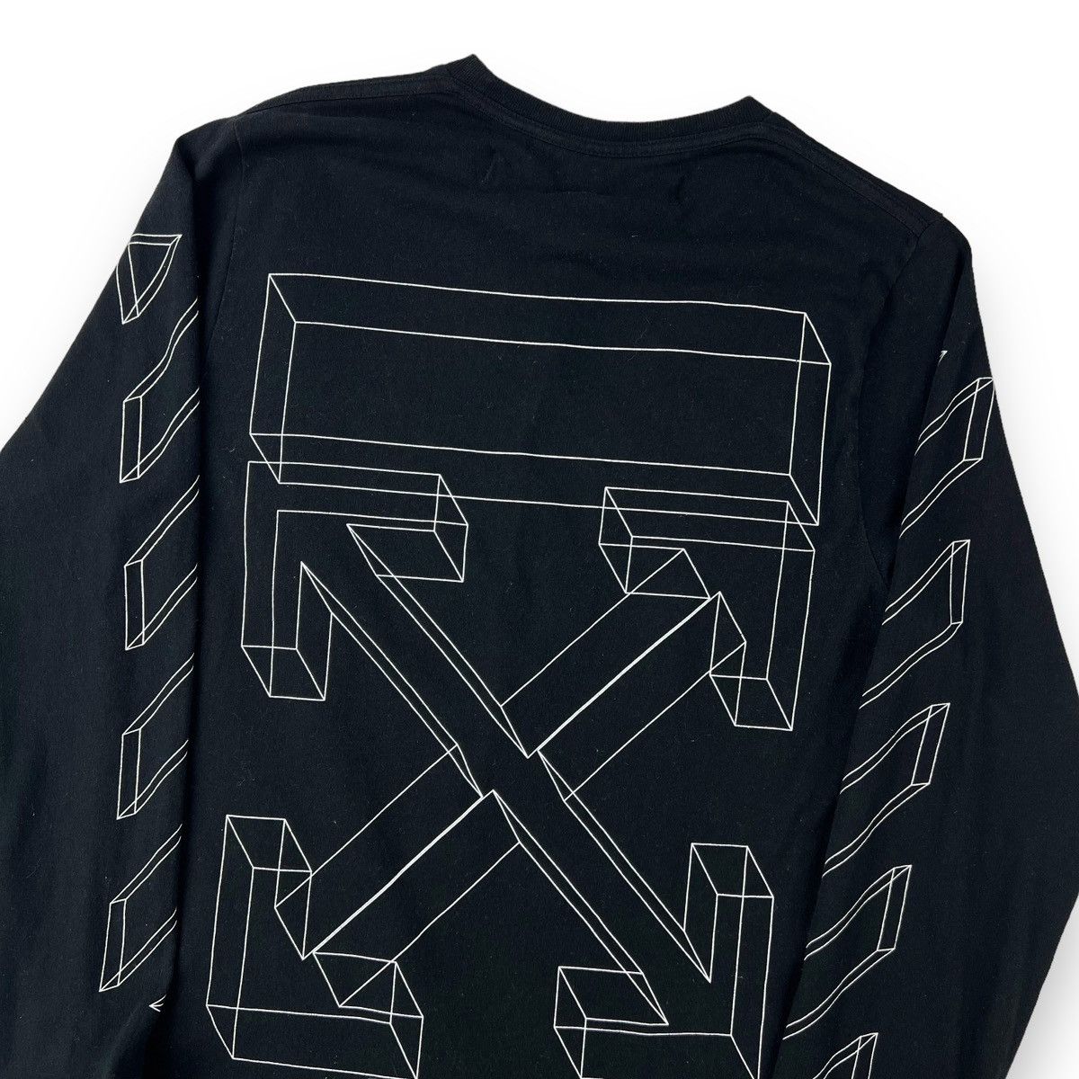 Off-White 3D Arrows Black Long Sleeve T Shirt