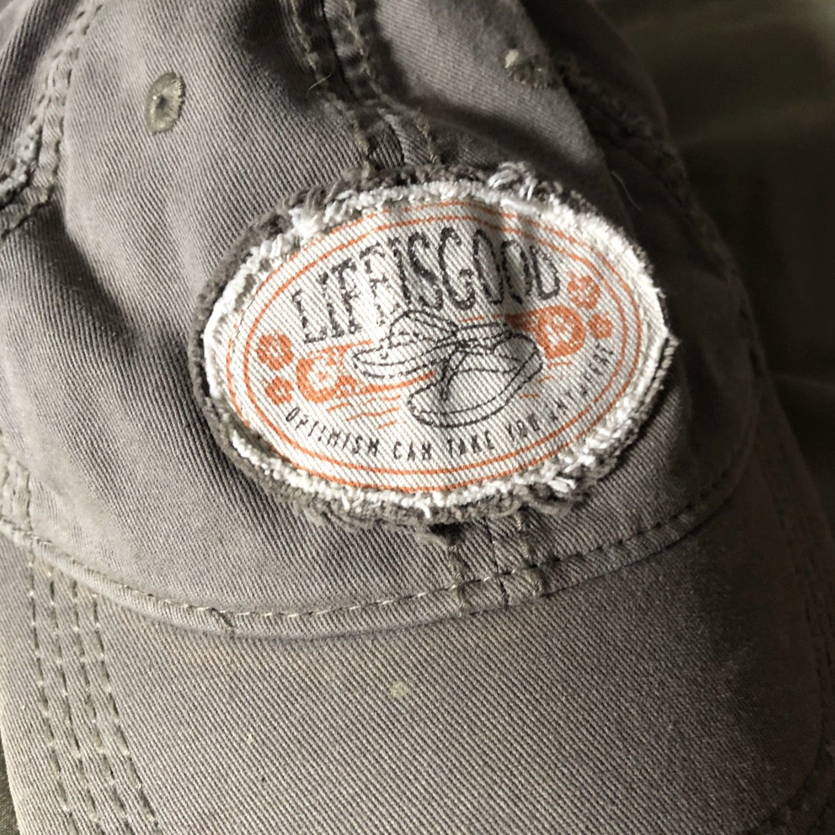 Life is Good Life Is Good Hat Baseball Cap Womens One Size Adjustable Logo Tan Brown Cotton Cap Women Adjustable Logo Life is Good Hat Size ONE SIZE - 2 Thumbnail