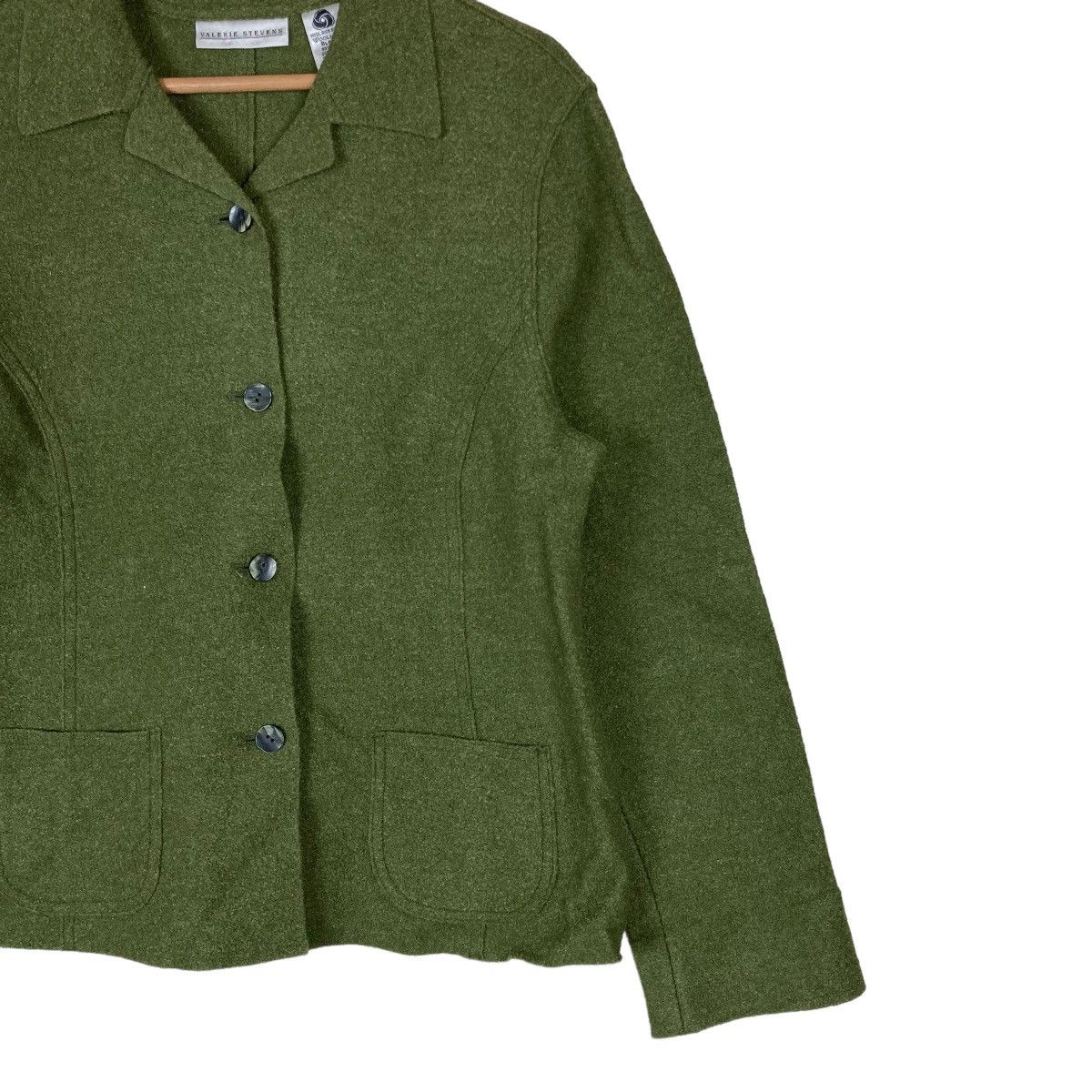 Vintage Vintage Valerie Stevens Flat Button Wool Light Jacket Size US S / EU 44-46 / 1 - 3 Thumbnail