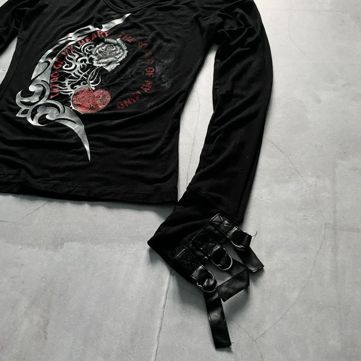 Cop Copine Y2K Punk Strap Long Sleeve T-Shirt Hysteric Glamour Style Size S / US 4 / IT 40 - 5 Thumbnail