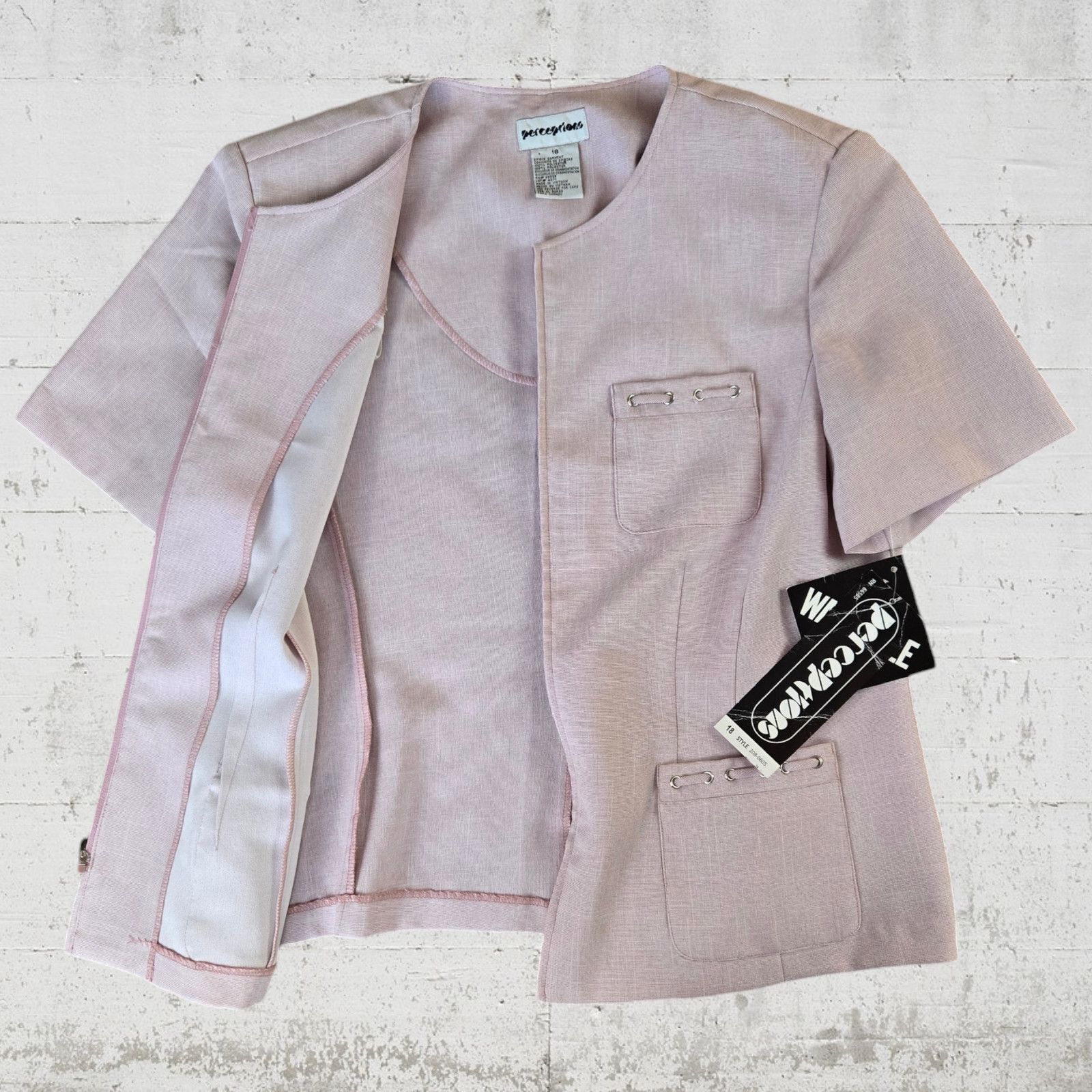 Vintage 90s Lilac Pink Vintage Pantsuit Set Size Large Size 34" / US 12 / IT 48 - 4 Thumbnail