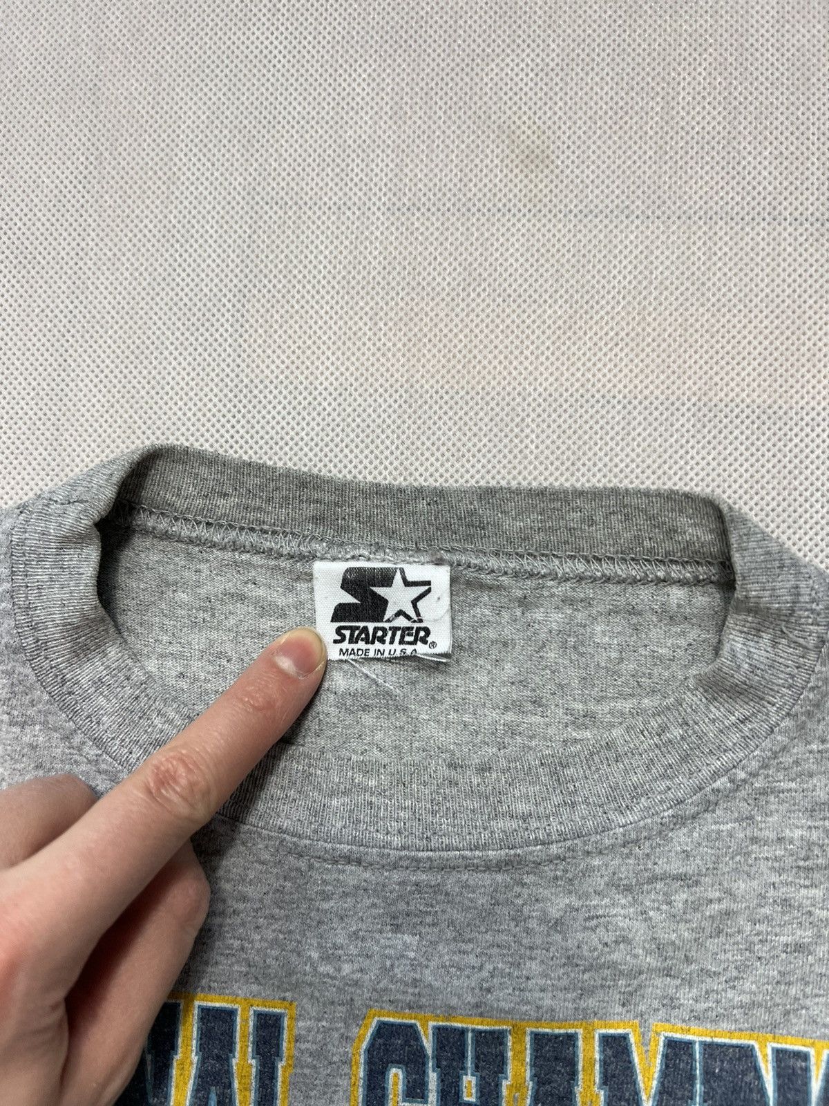 Starter × Vintage Tshirt Michigan National Champions 1997 vintage rugby rare Size US S / EU 44-46 / 1 - 3 Thumbnail