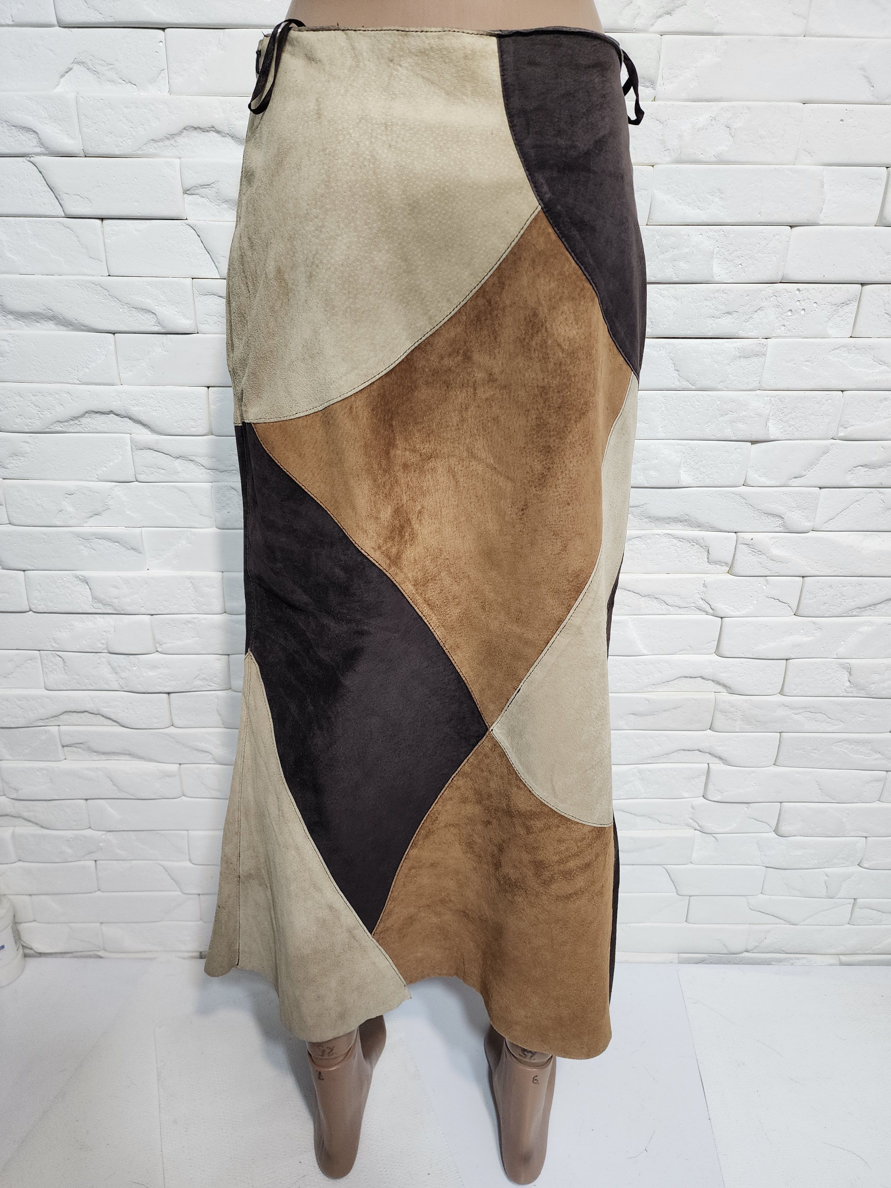 Other Brown Suede Leather Skirt: 30" Waist Size 30" / US 8 / IT 44 - 2 Thumbnail